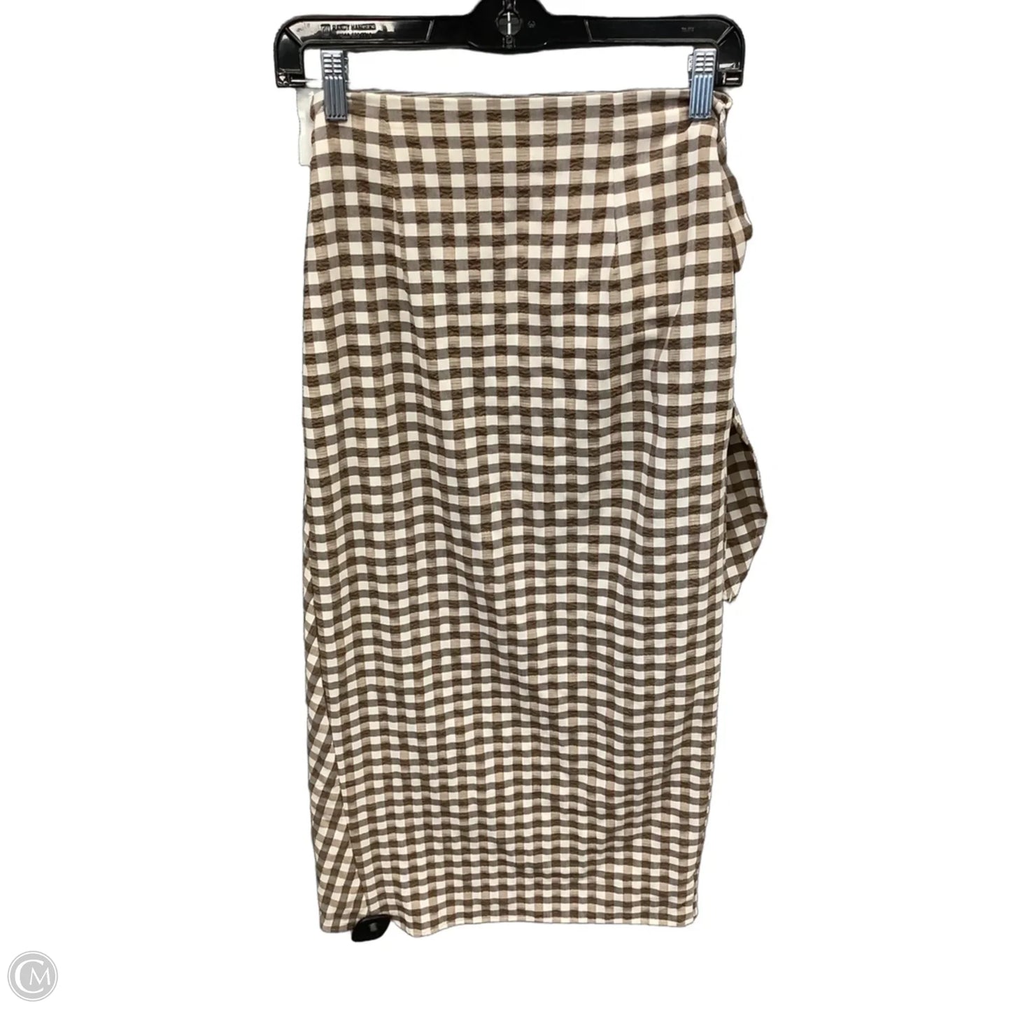 Skirt Midi By Zara In Checkered Pattern, Size: 0