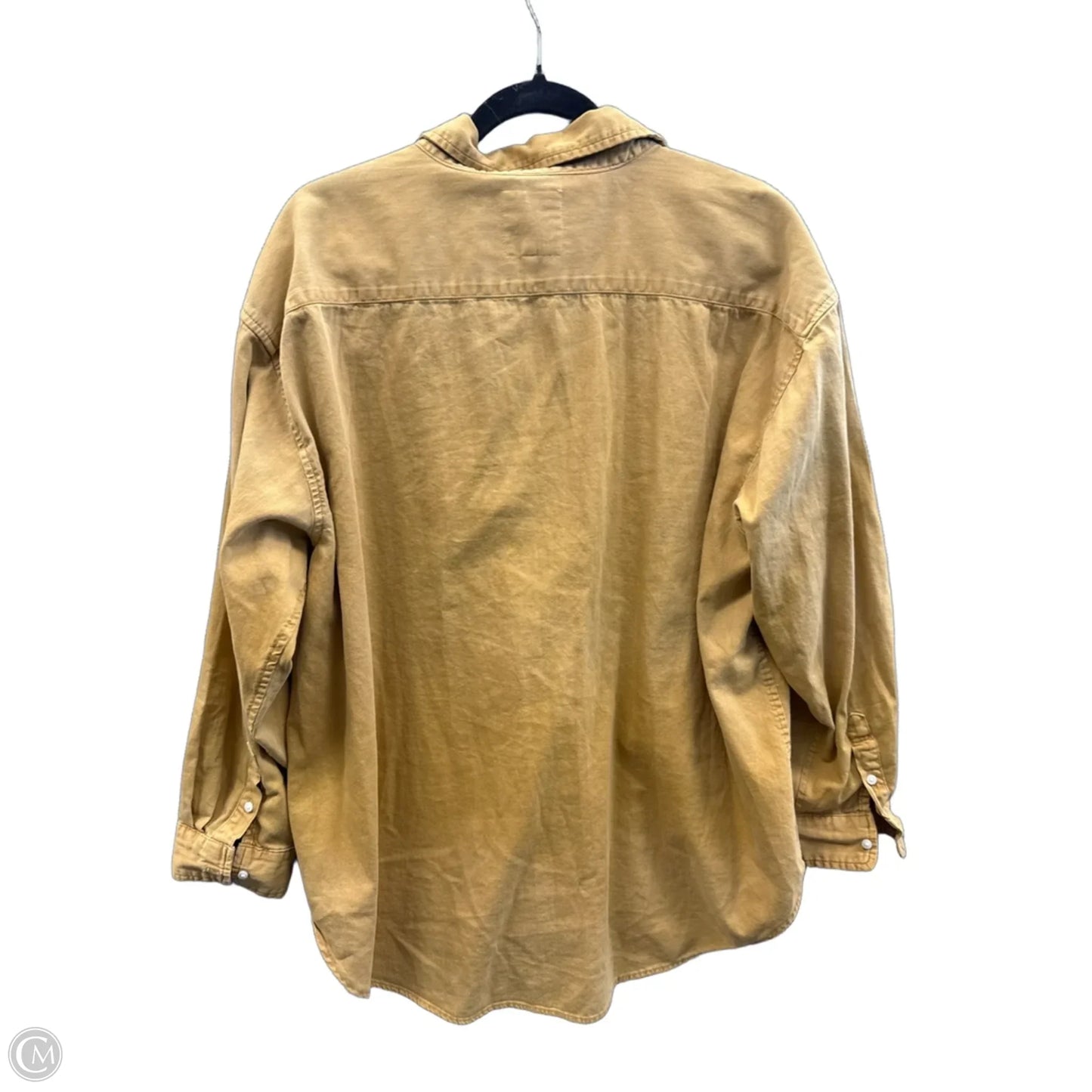 Top Long Sleeve By Aerie In Yellow, Size: M