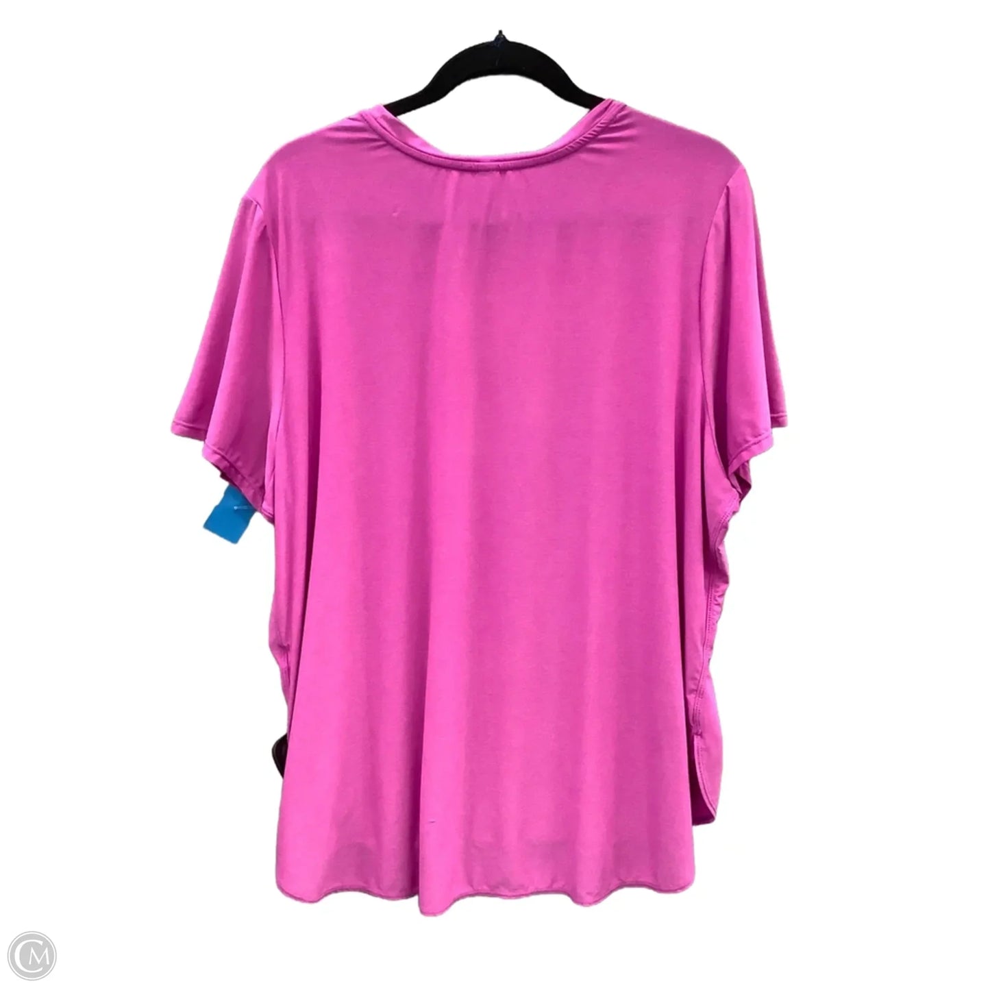 Athletic Top Short Sleeve By Mta Sport In Pink, Size: 2x