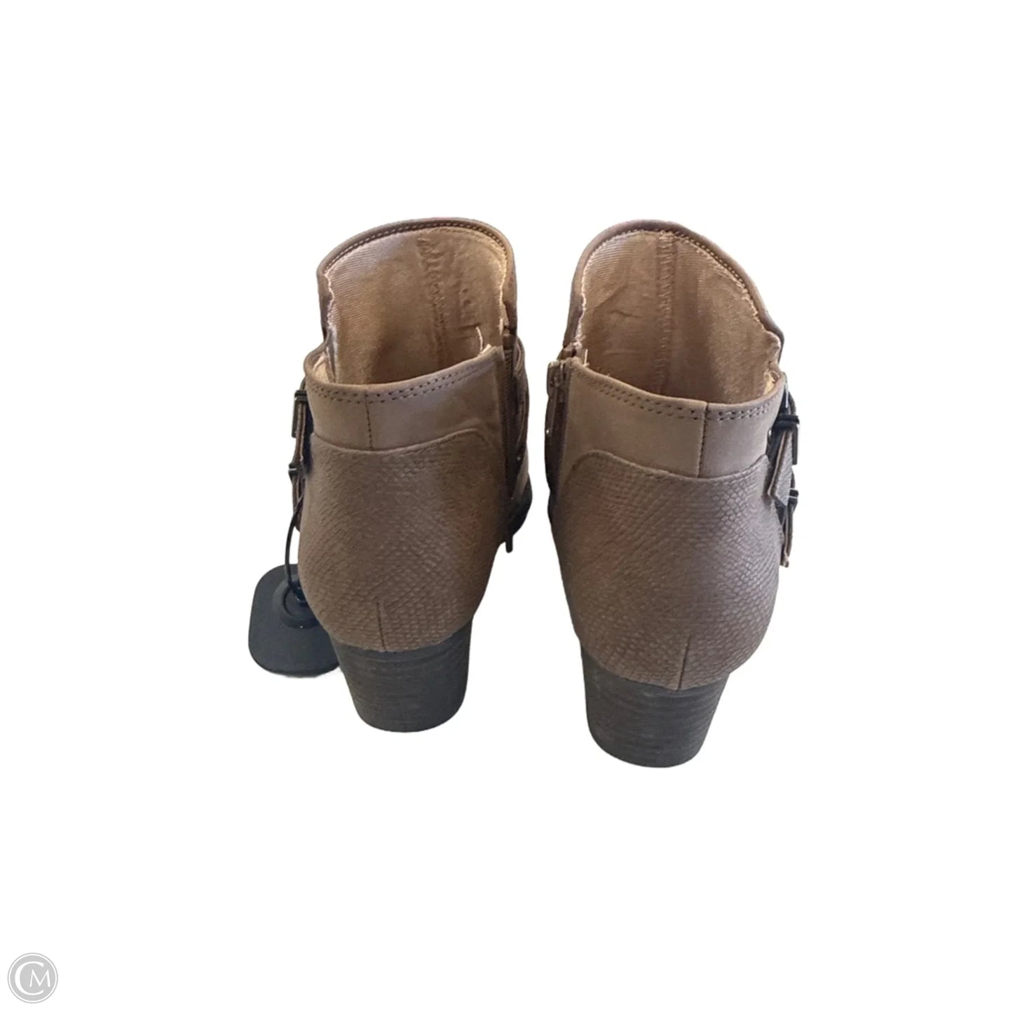 Boots Ankle Heels By Life Stride In Brown, Size: 9.5