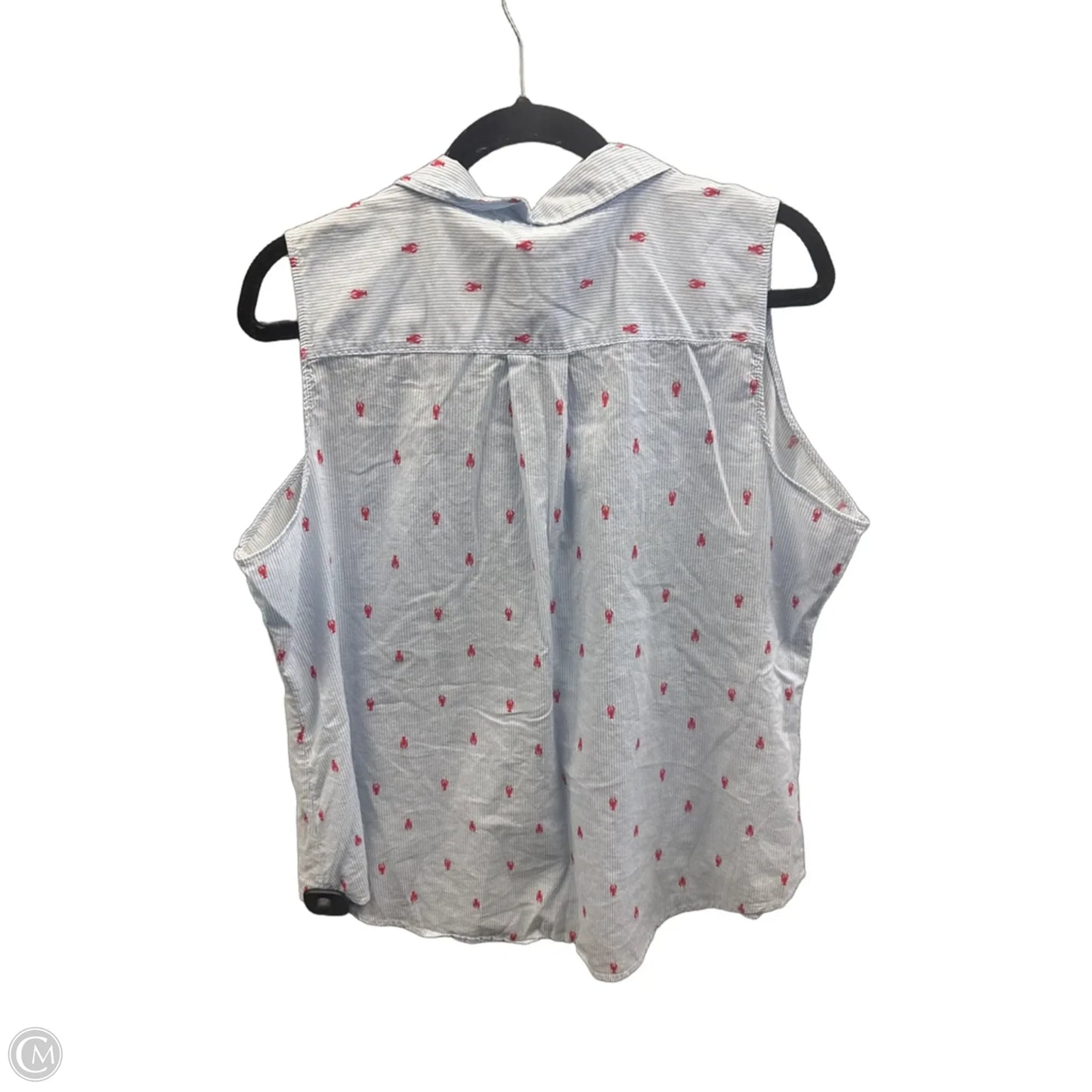 Top Sleeveless By St Johns Bay In Blue & Red, Size: Xlp