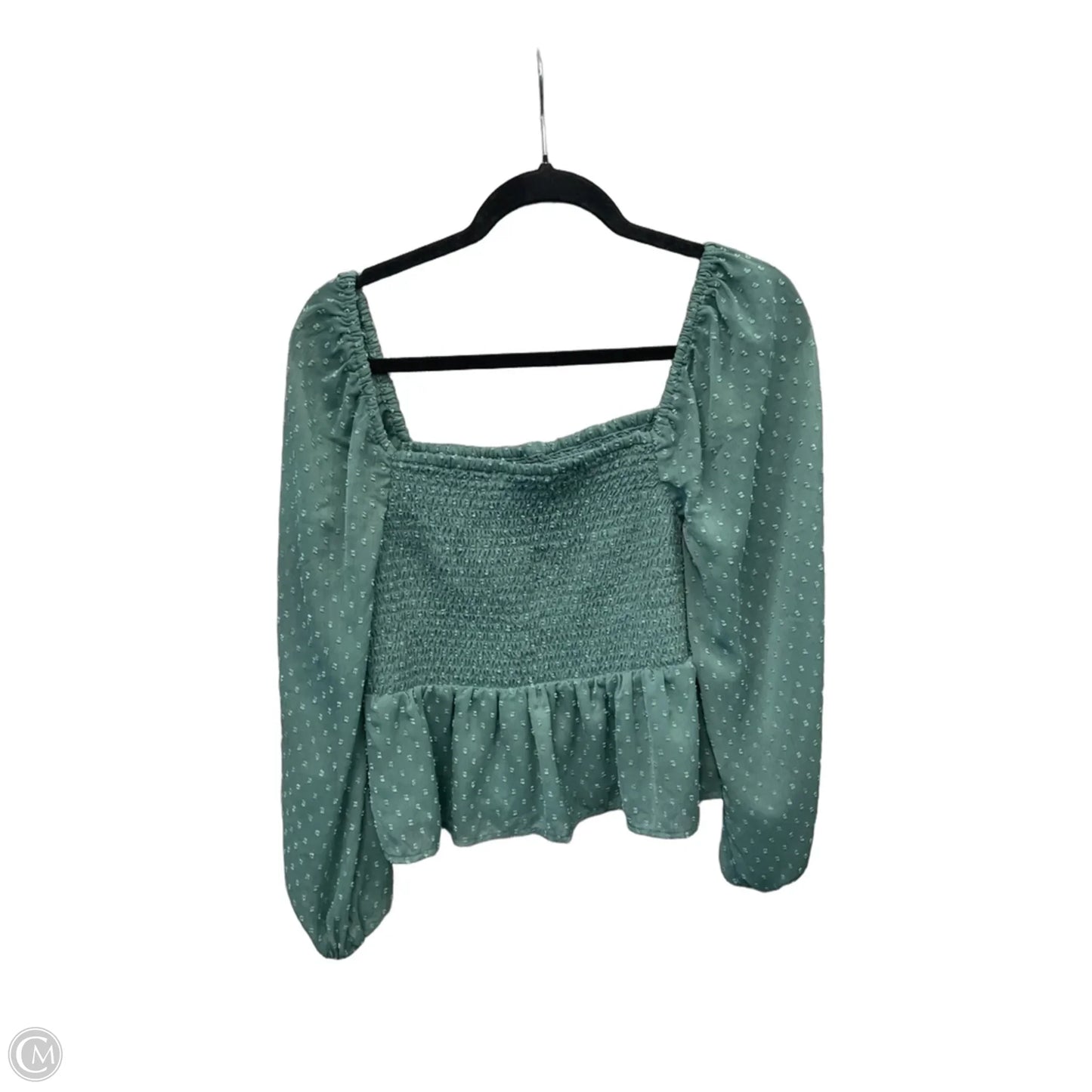 Top Long Sleeve By American Eagle In Green, Size: L