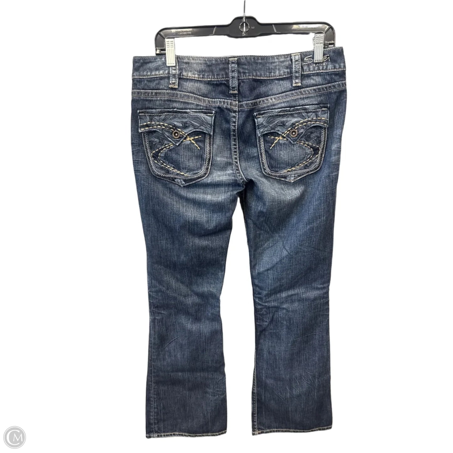 Jeans Boot Cut By Silver In Blue Denim, Size: 12