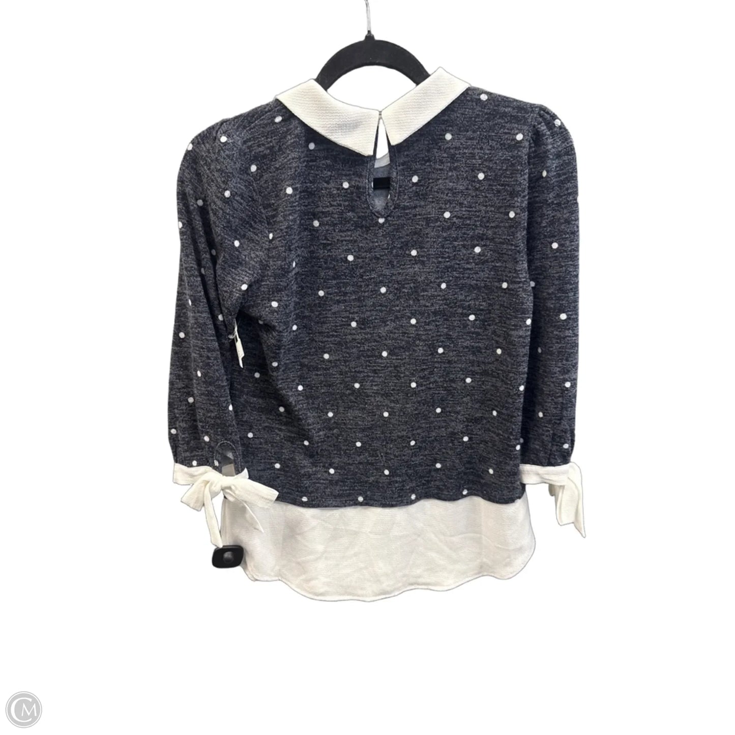 Top Long Sleeve By Monteau In Blue, Size: S