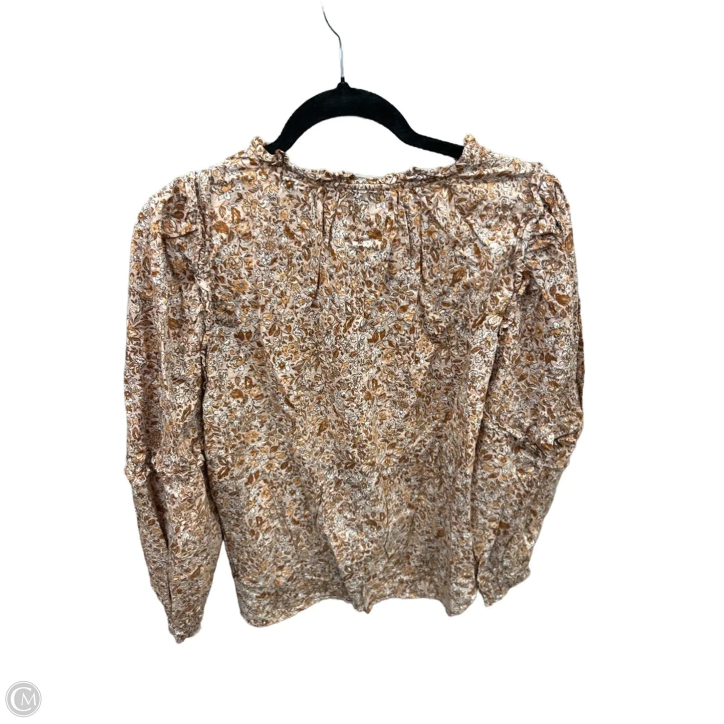 Blouse Long Sleeve By Universal Thread In Floral Print, Size: M