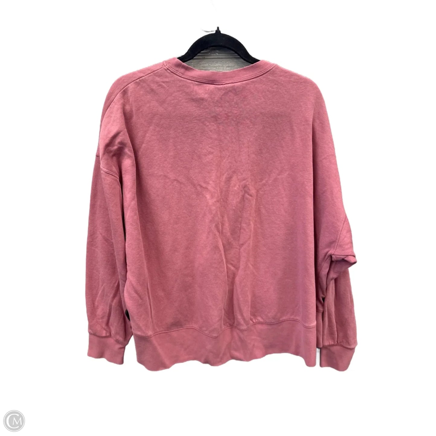 Athletic Top Long Sleeve Collar By Nike Apparel In Pink, Size: L