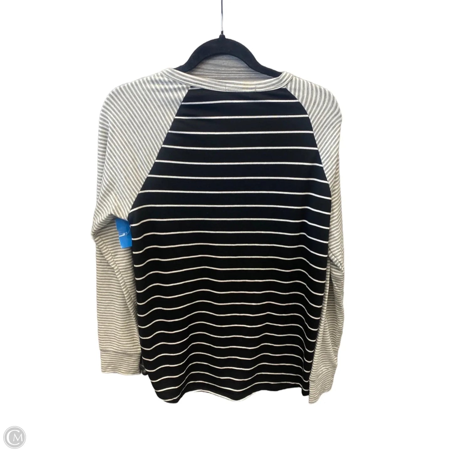 Top Long Sleeve By Staccato In Black & Grey, Size: S