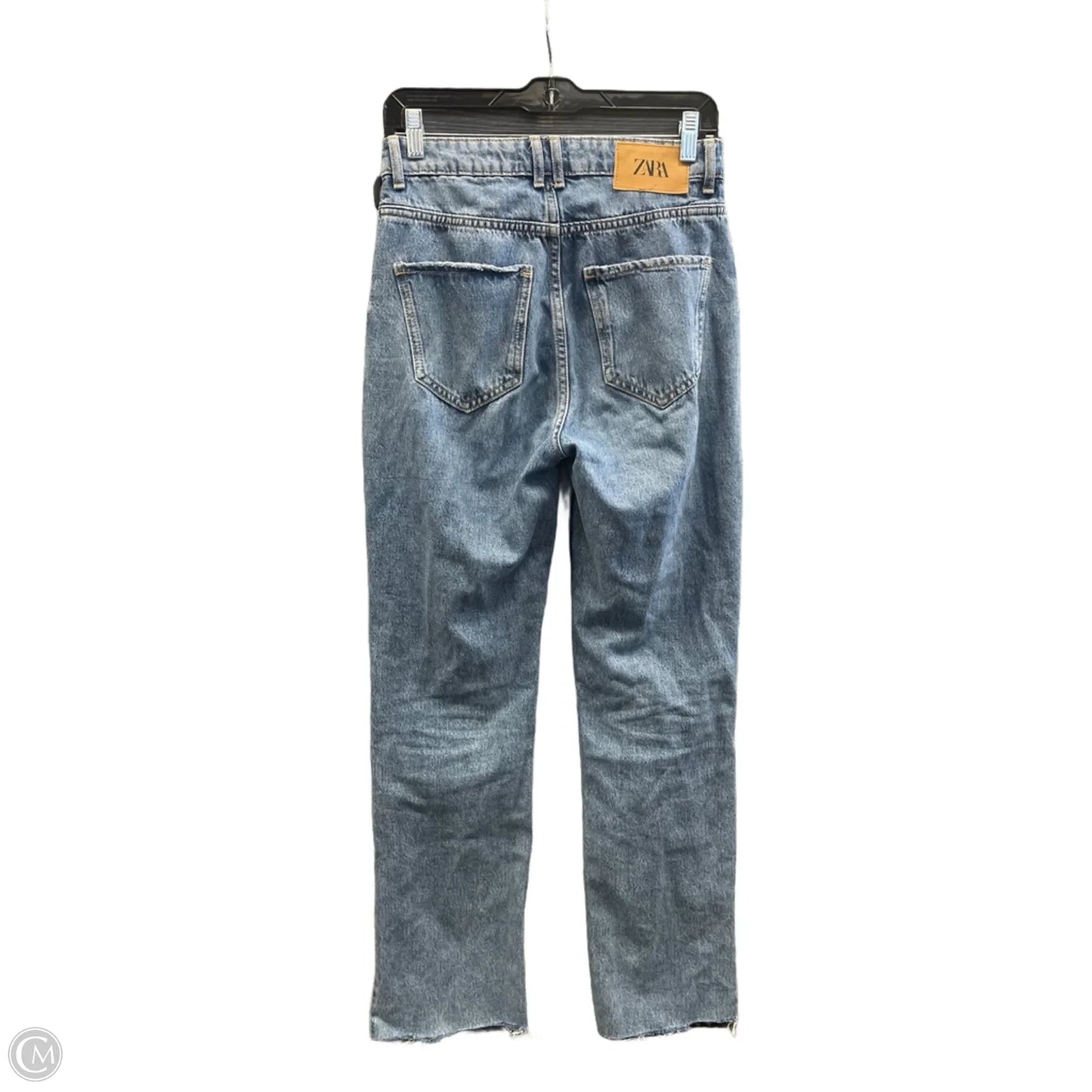 Jeans Skinny By Zara In Blue Denim, Size: 4