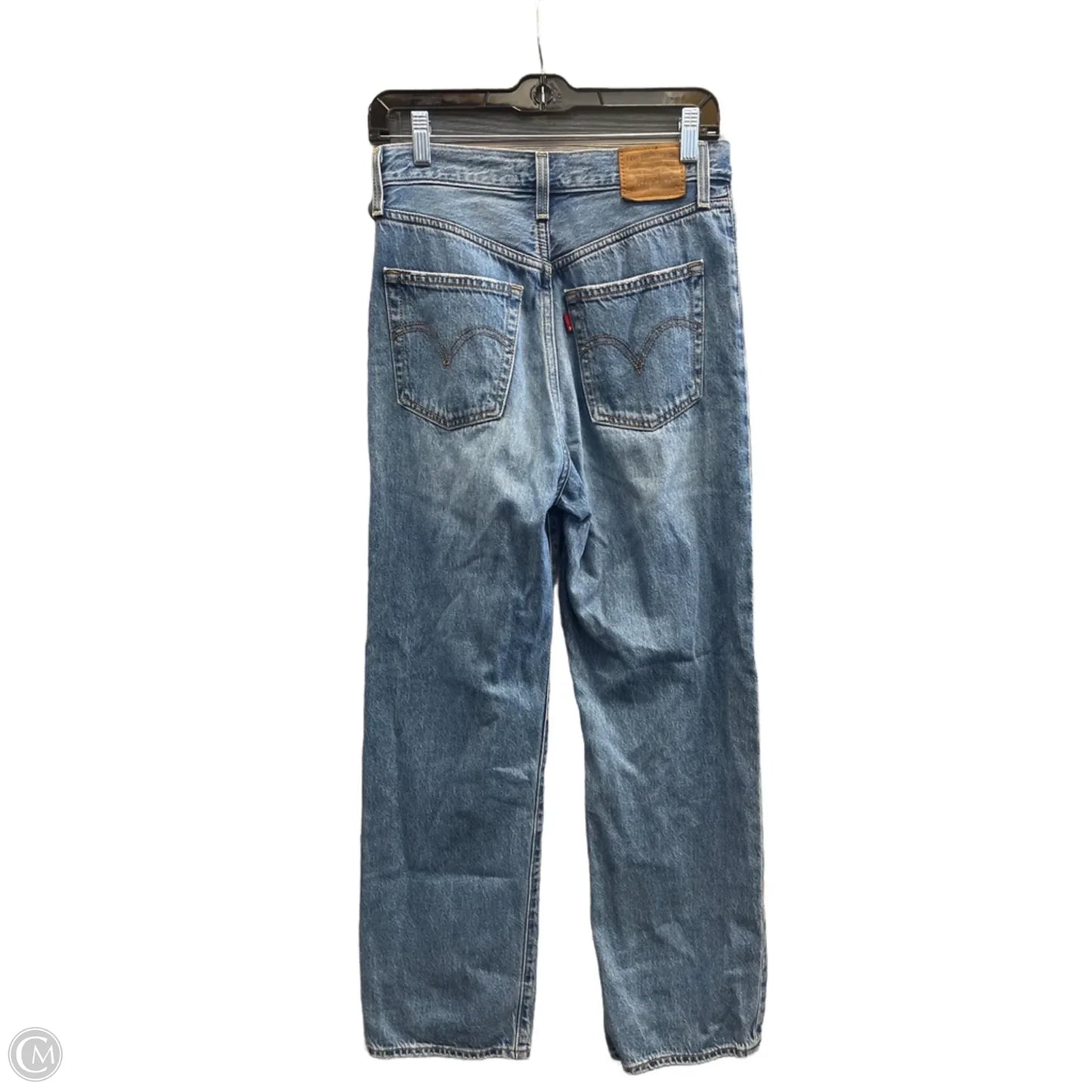 Jeans Straight By Levis In Blue Denim, Size: 4