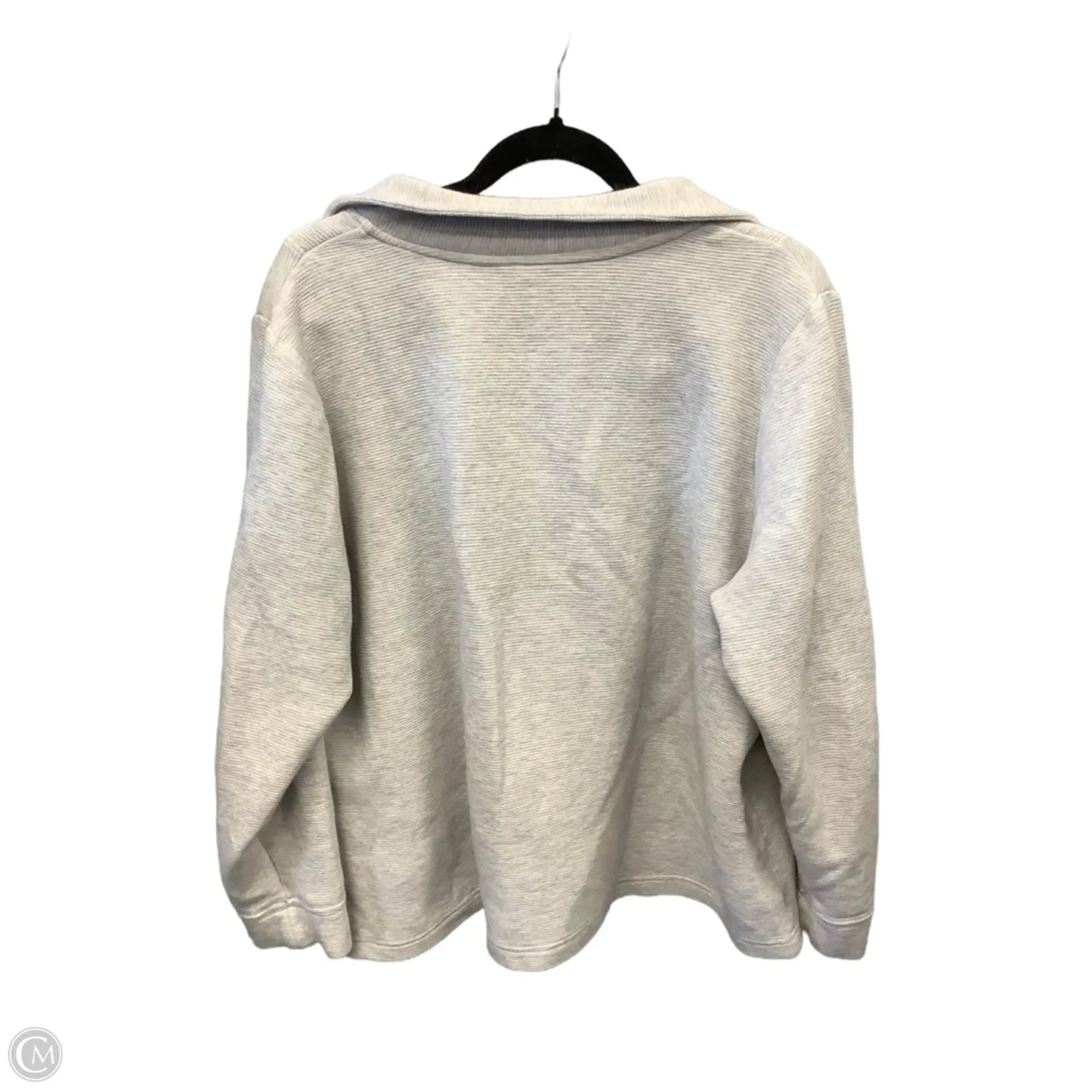 Sweatshirt Collar By Croft And Barrow In Grey, Size: 1x