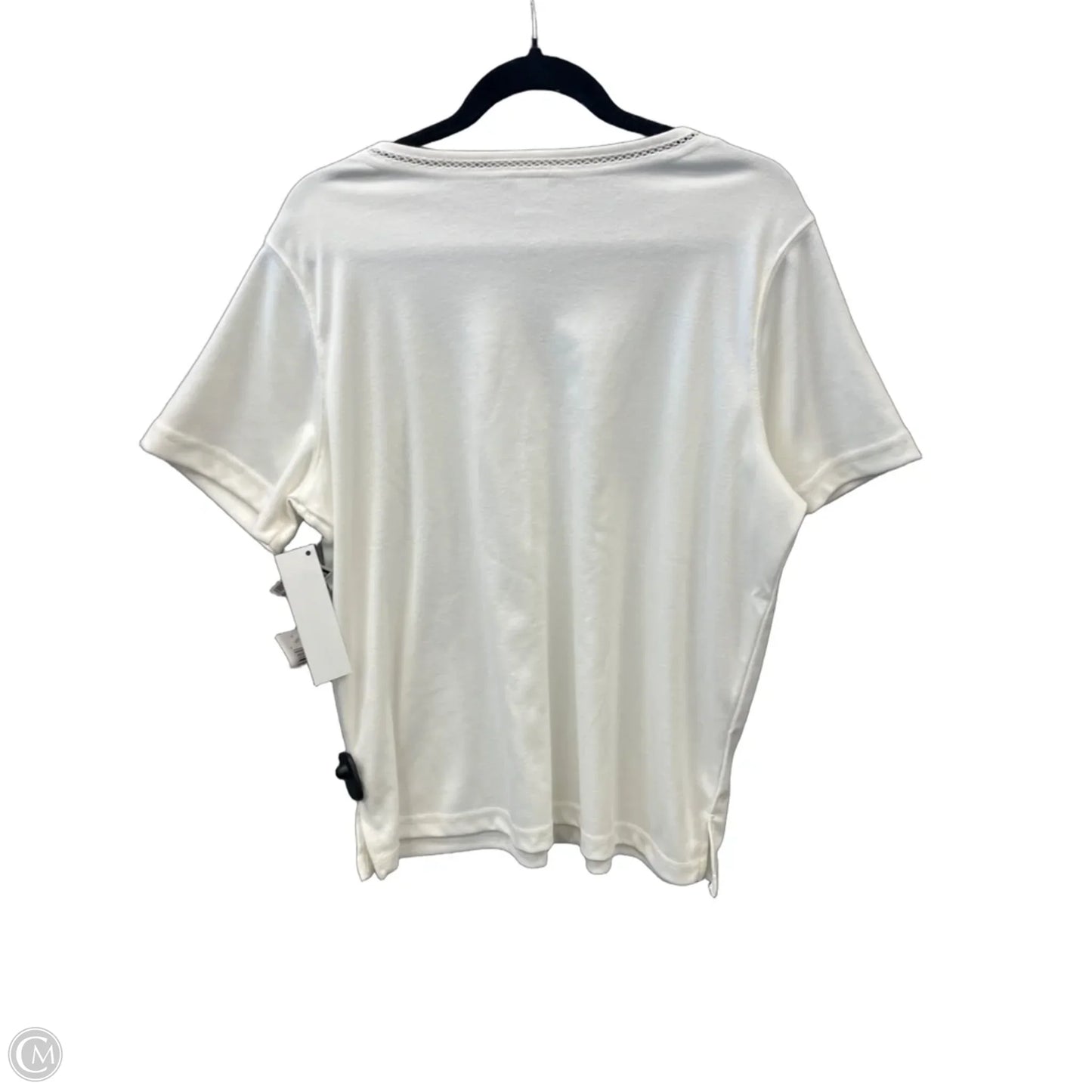 Top Short Sleeve By Bon Worth In White, Size: Mp
