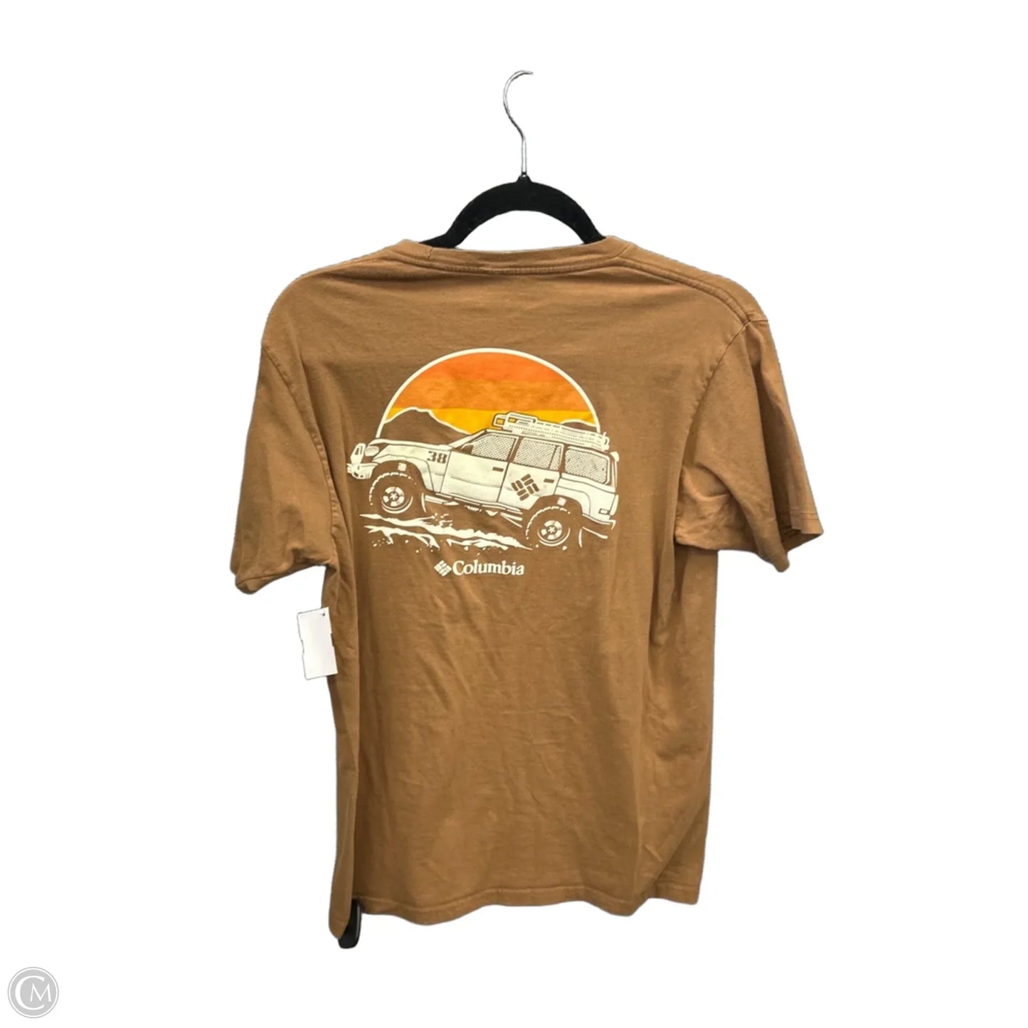 Top Short Sleeve By Columbia In Brown, Size: M