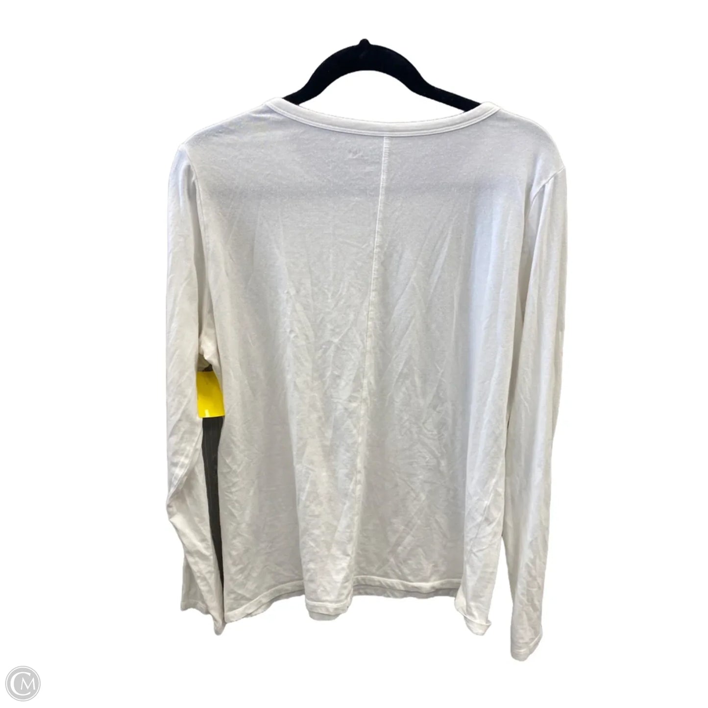 Top Long Sleeve Basic By Ana In White, Size: Xl