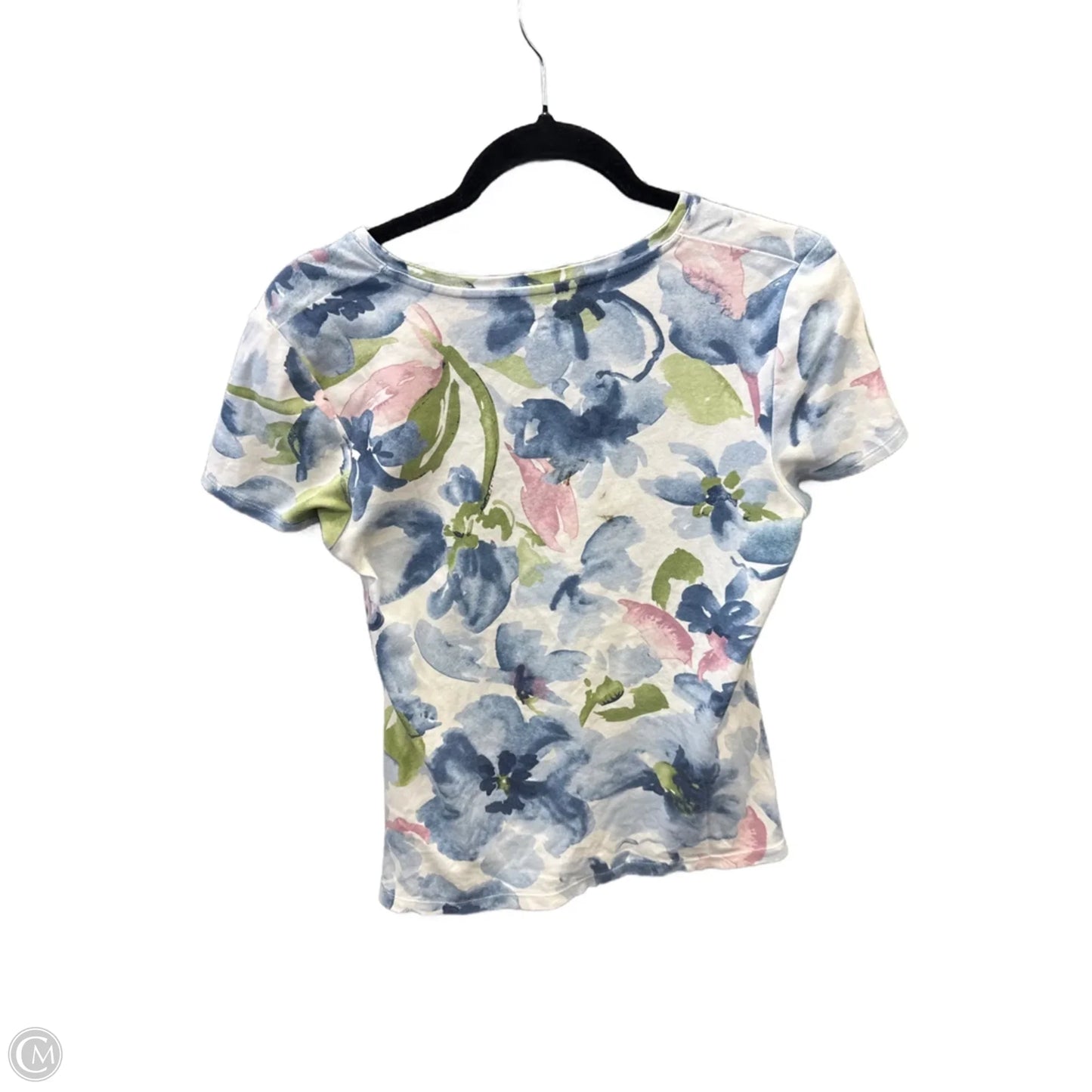 Top Short Sleeve By Croft And Barrow In Blue, Size: M