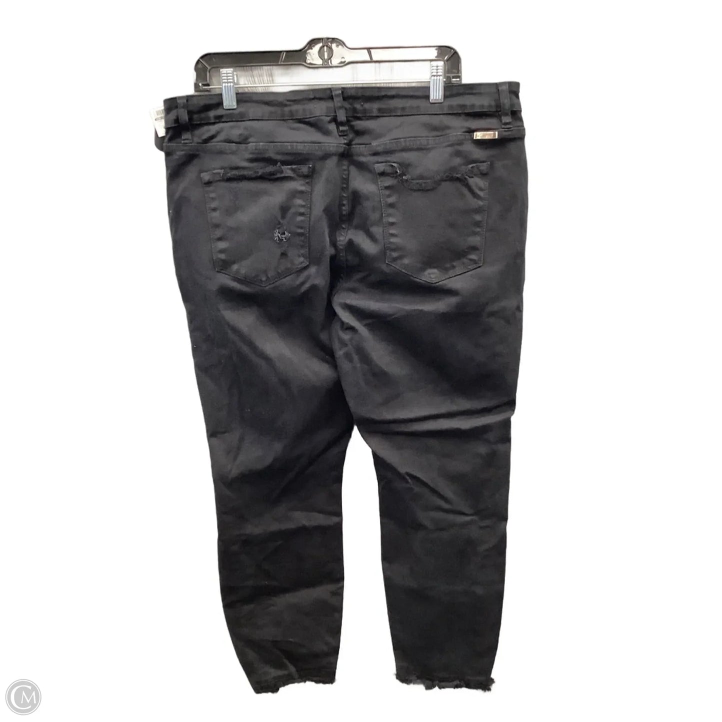 Jeans Skinny By Kancan In Black Denim, Size: 20