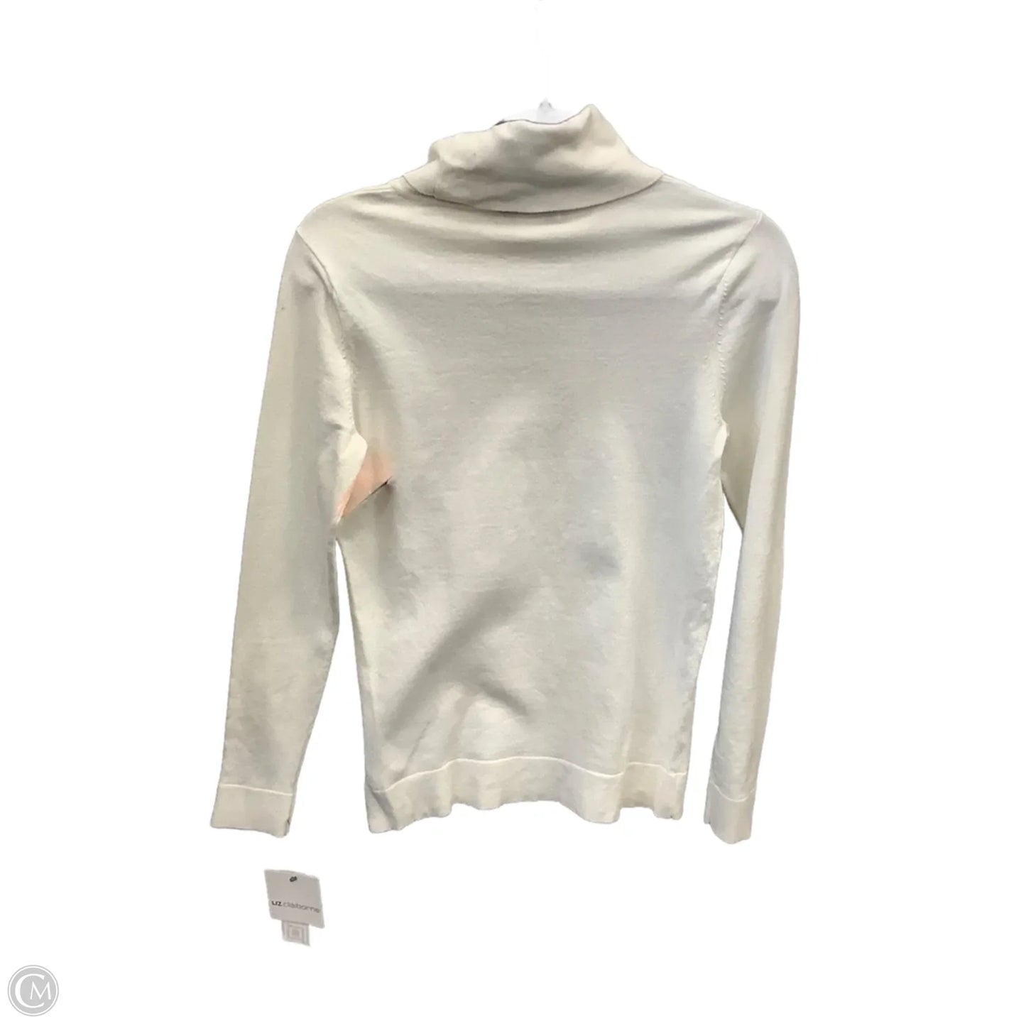 Top Long Sleeve By Liz Claiborne In White, Size: S