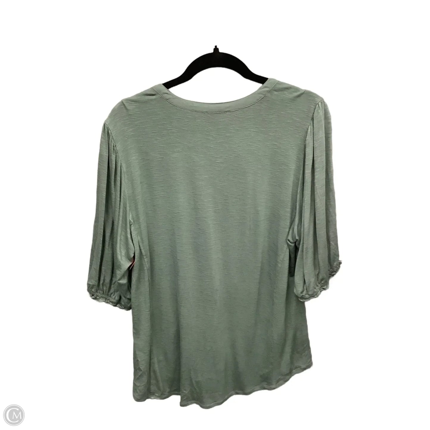 Top 3/4 Sleeve By Democracy In Green, Size: Xl