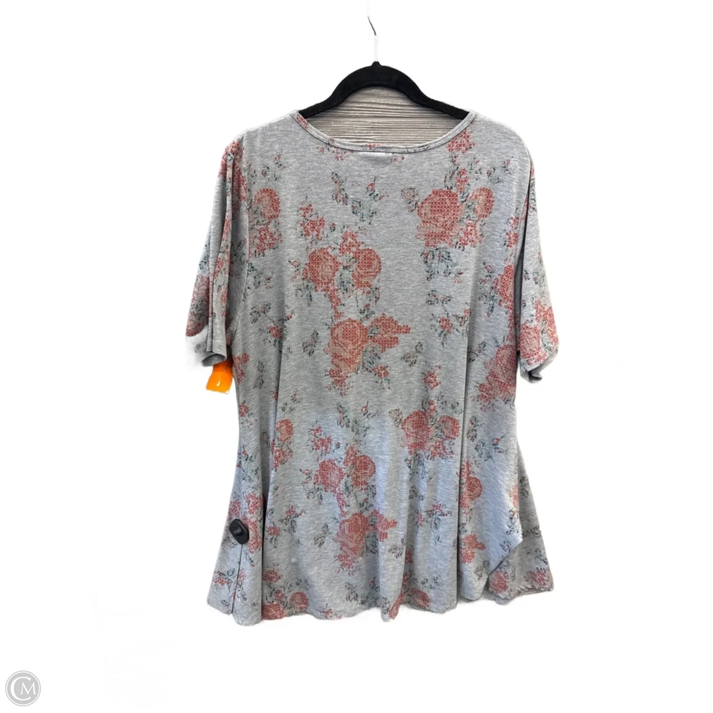 Top Short Sleeve By Lularoe In Grey, Size: 2x