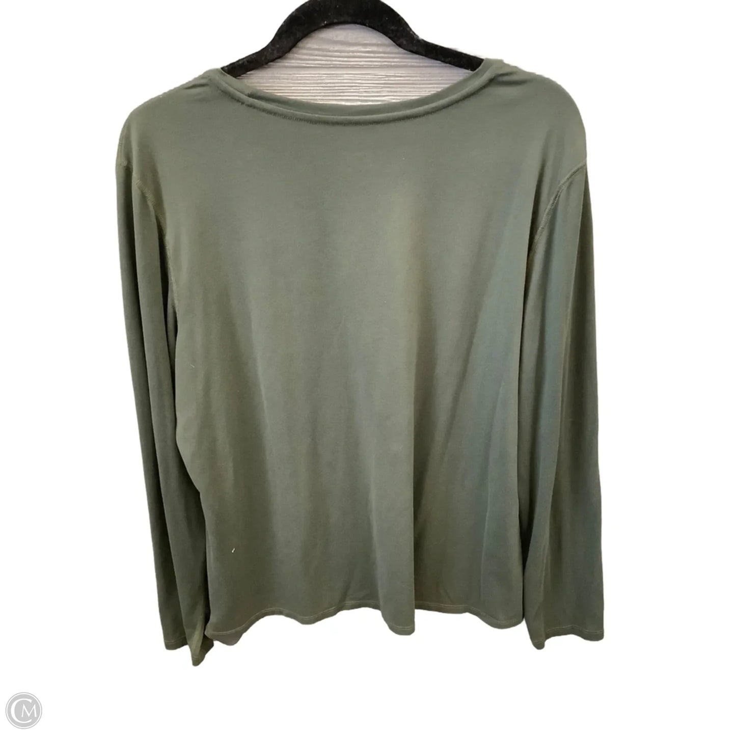 Athletic Top Long Sleeve Crewneck By Athletic Works In Green, Size: 2x
