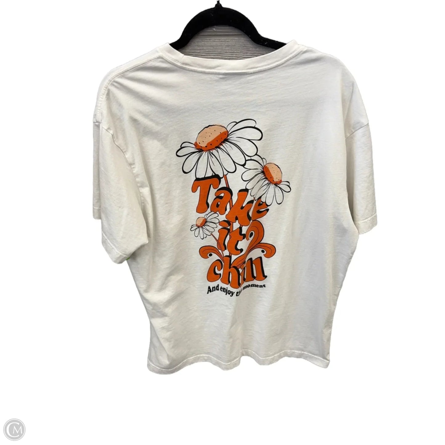 Top Short Sleeve By H&m In White, Size: L