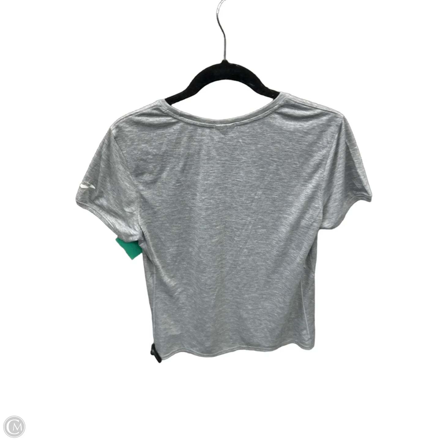 Athletic Top Short Sleeve By Brooks In Grey, Size: L