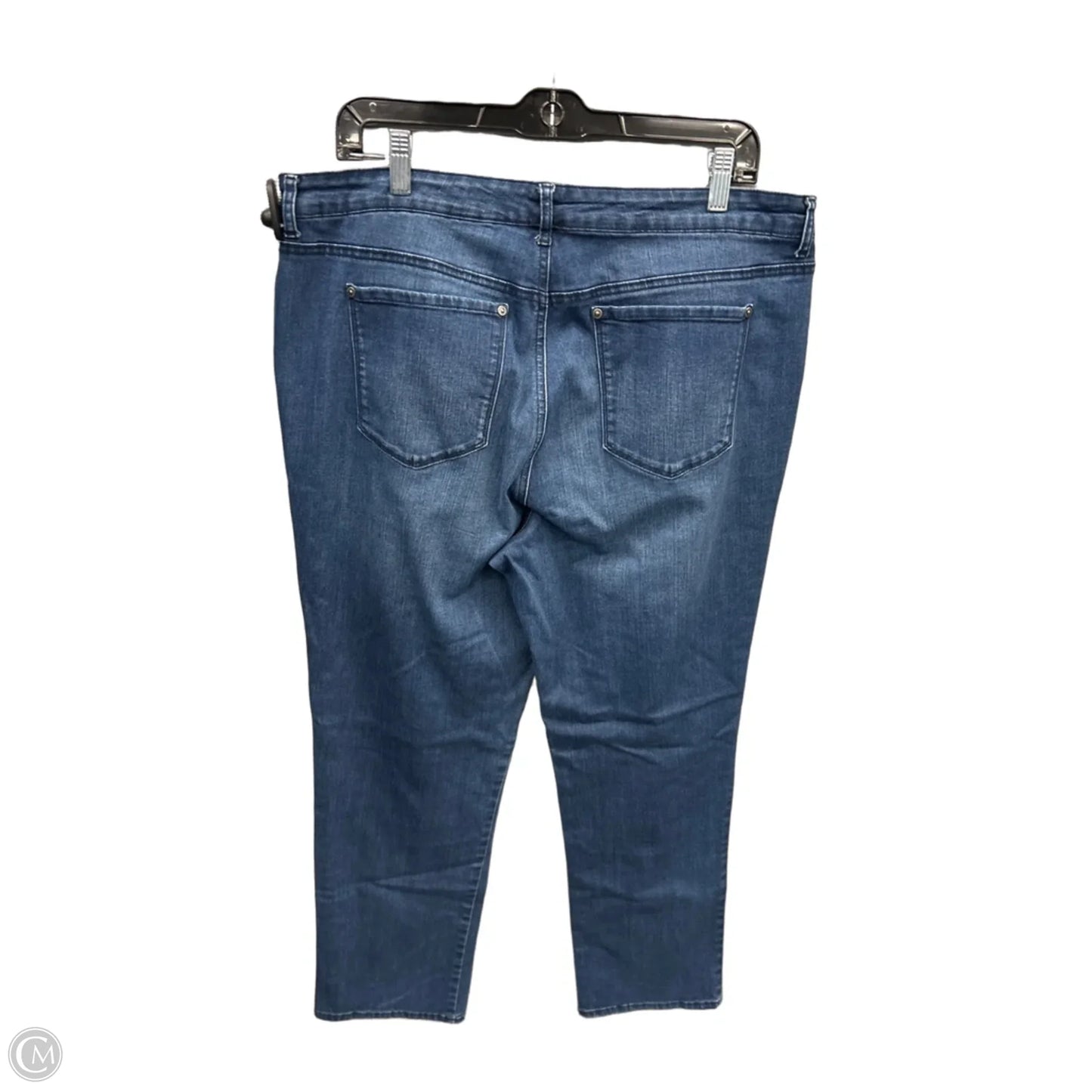 Jeans Straight By Gloria Vanderbilt In Blue Denim, Size: 16