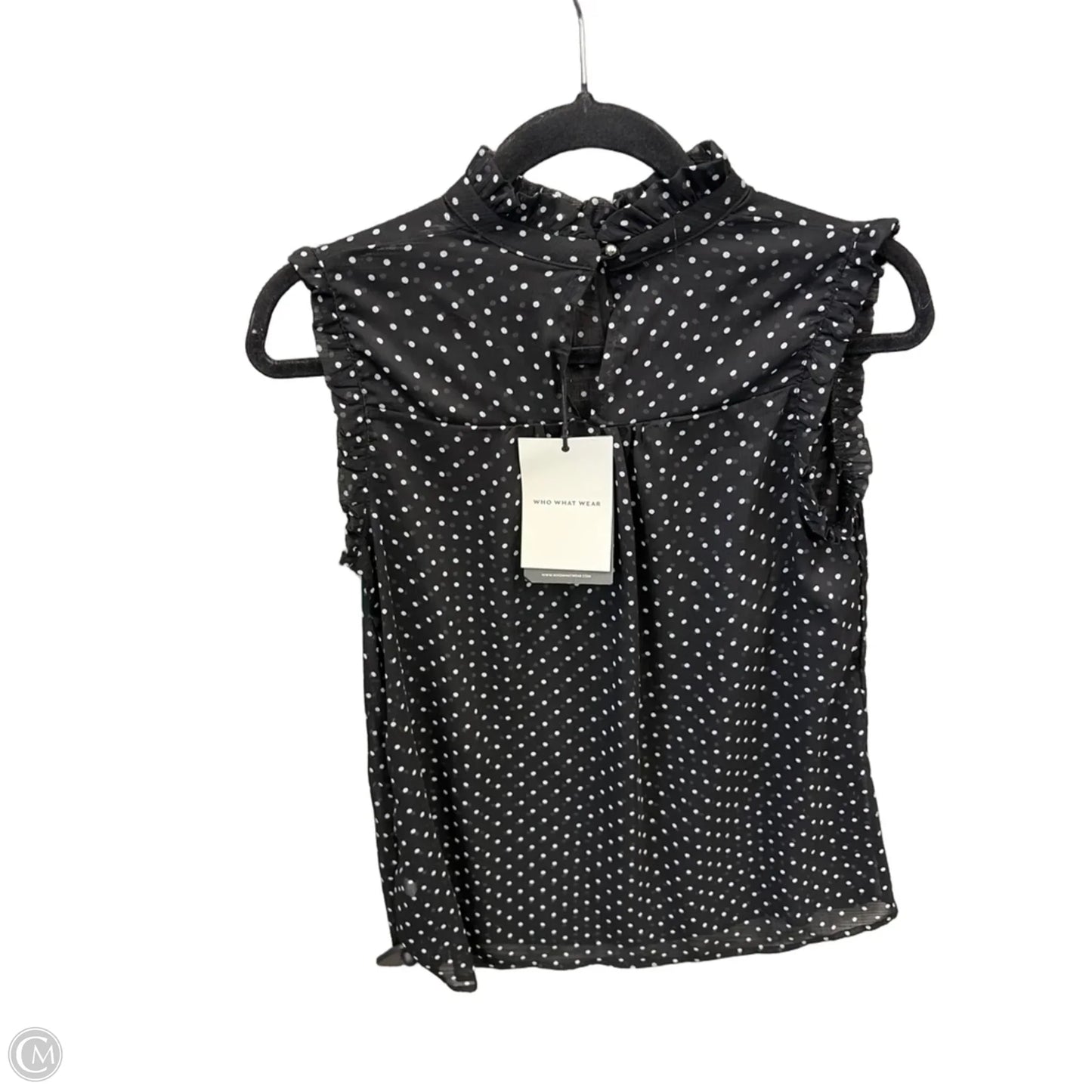 Top Sleeveless By Who What Wear In Black, Size: Xs