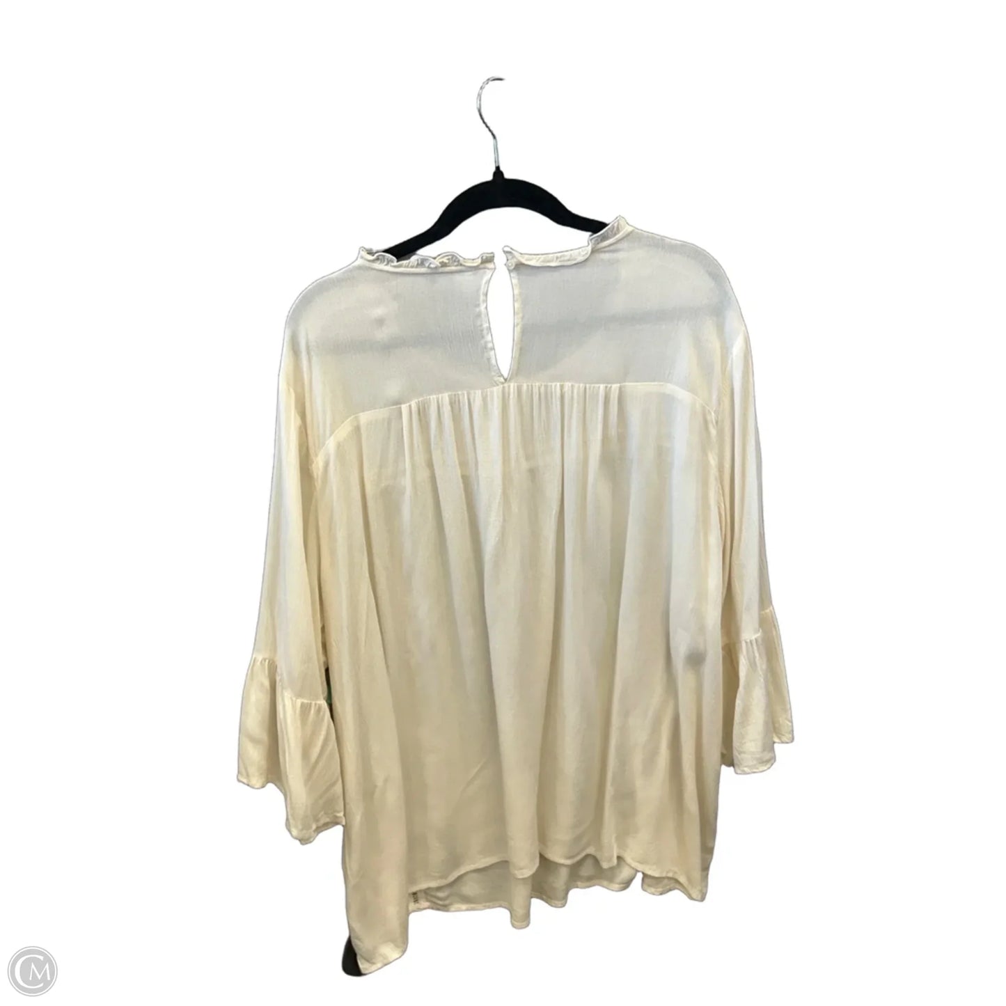 Top 3/4 Sleeve By Old Navy In Cream, Size: Xxl