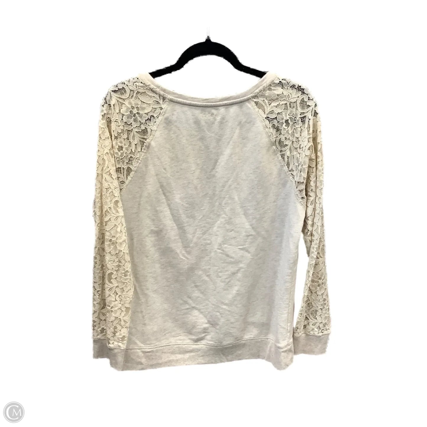 Top Long Sleeve By Apt 9 In Cream, Size: M