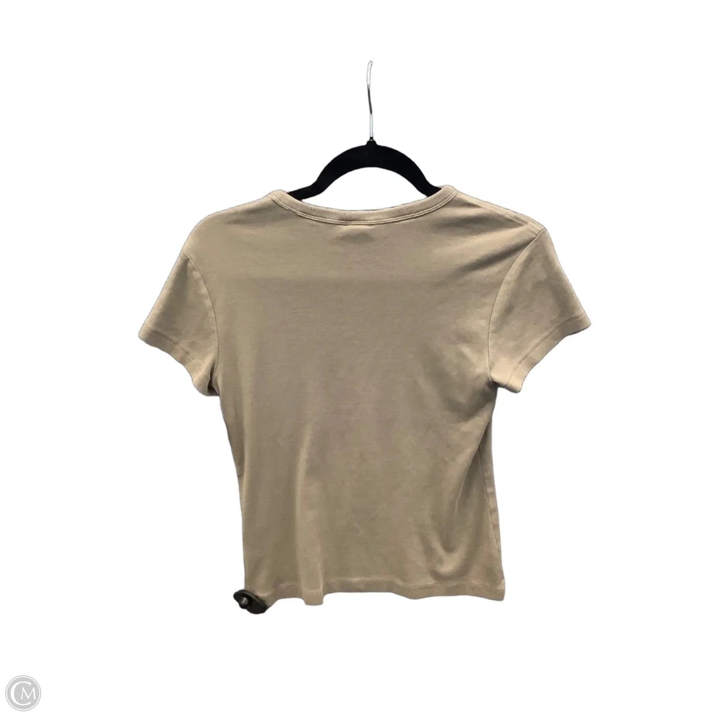 Top Short Sleeve Basic By H&m In Tan, Size: Xs