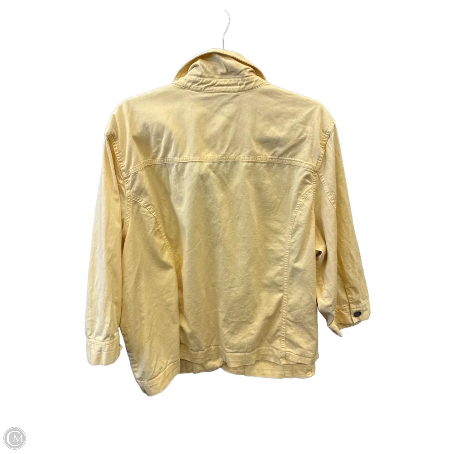 Top Long Sleeve By Cj Banks In Yellow, Size: 3x