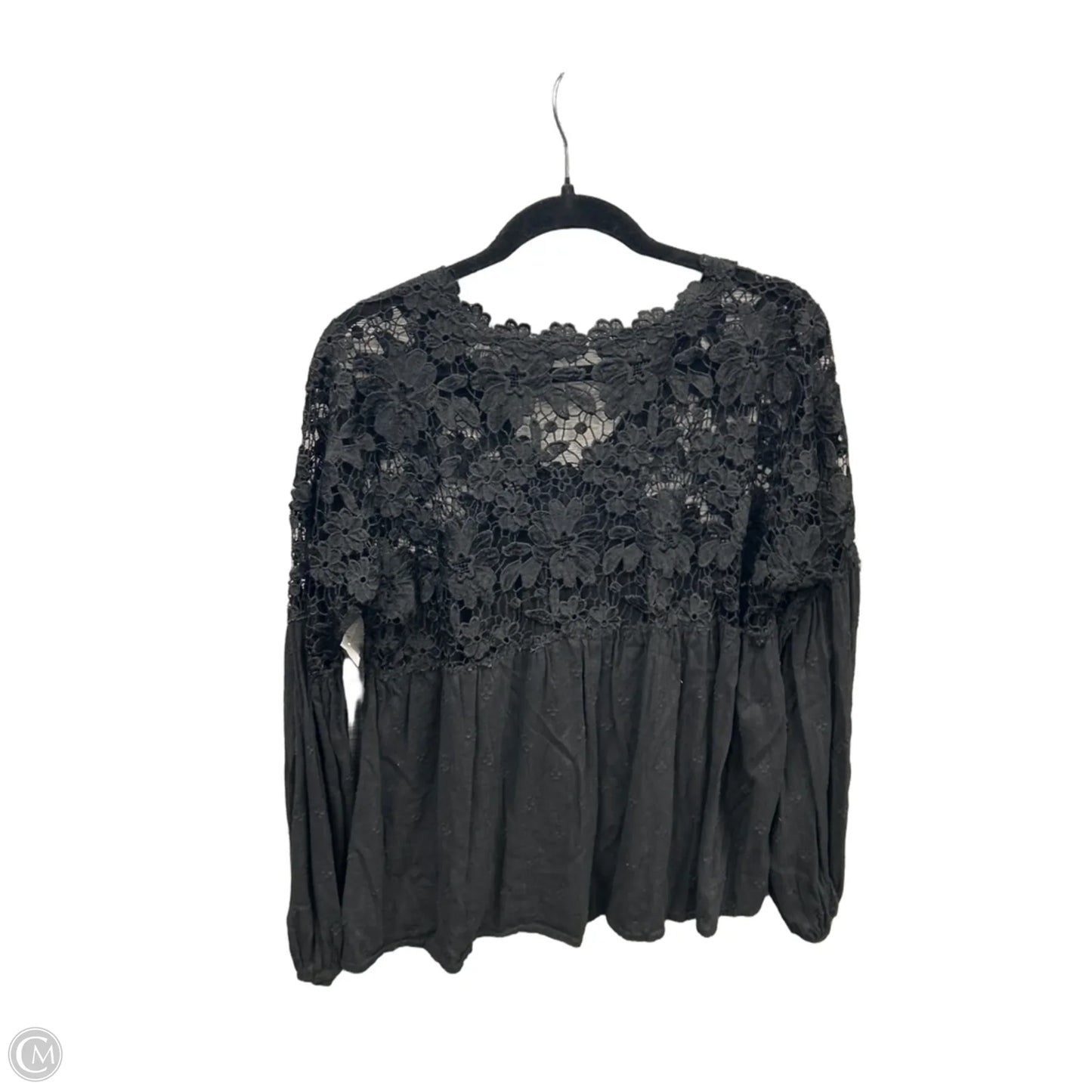 Top Long Sleeve By Free People In Black, Size: M