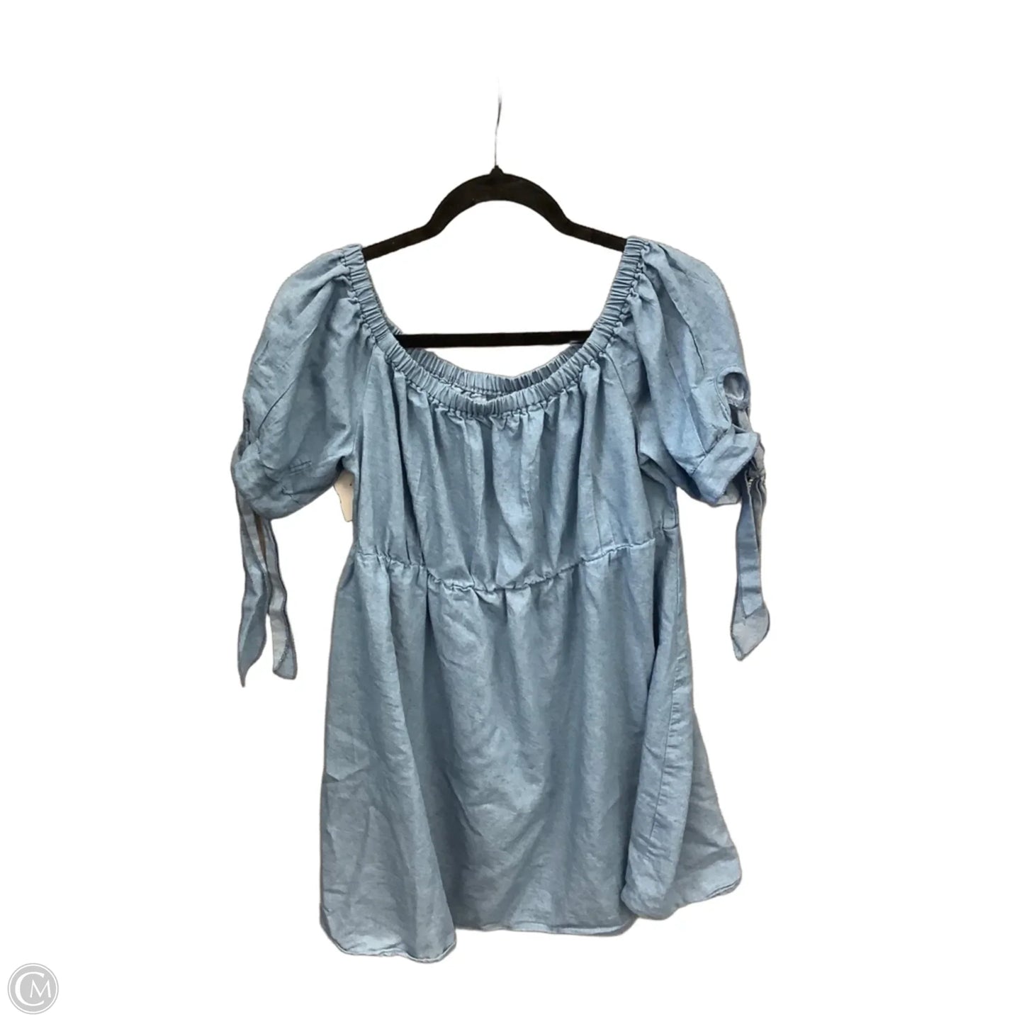 Tunic Short Sleeve By Shein In Blue, Size: 2x