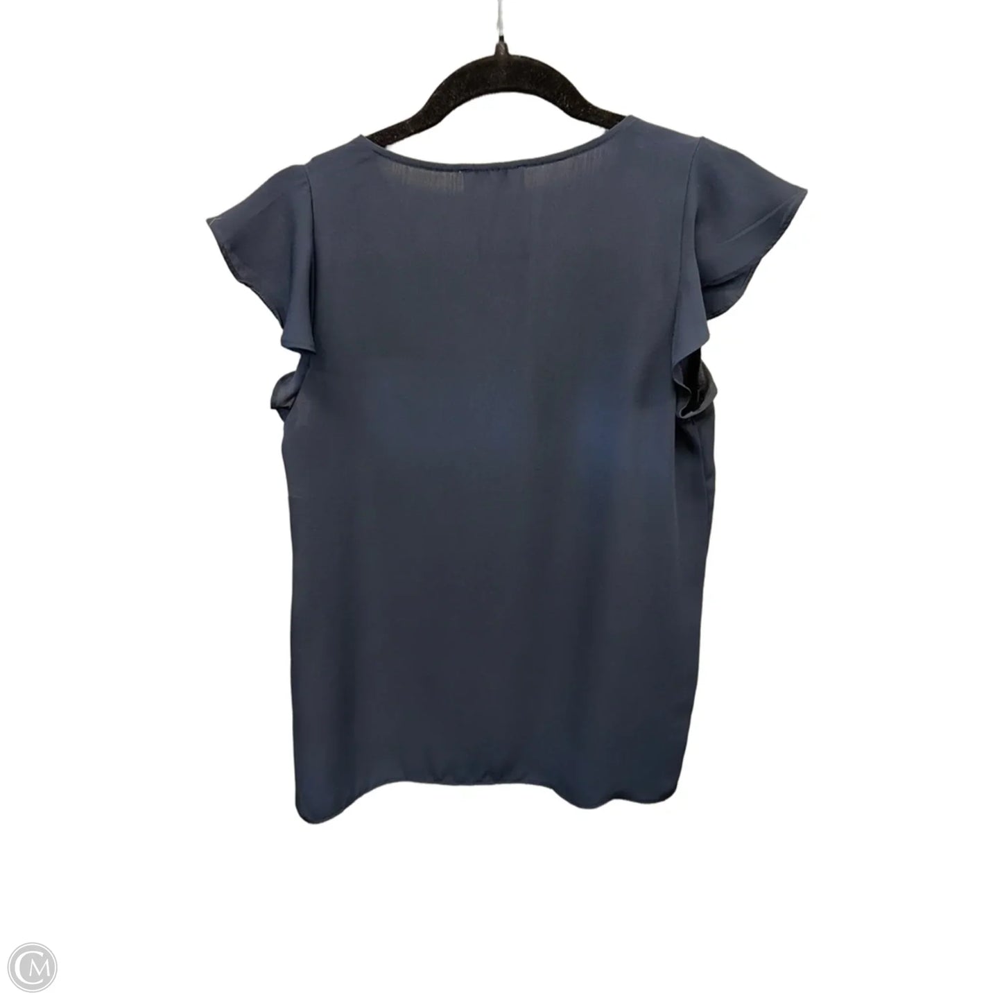 Blouse Short Sleeve By Loft In Navy, Size: Xs