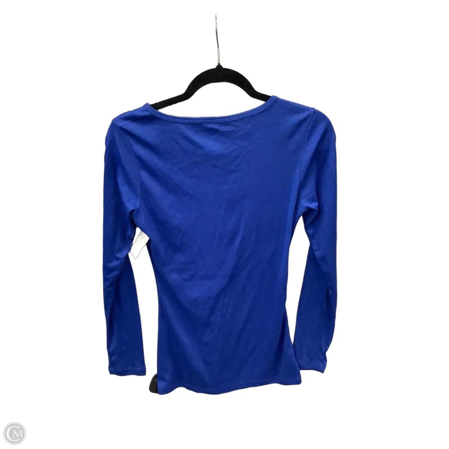 Top Long Sleeve Basic By Dots In Blue, Size: L