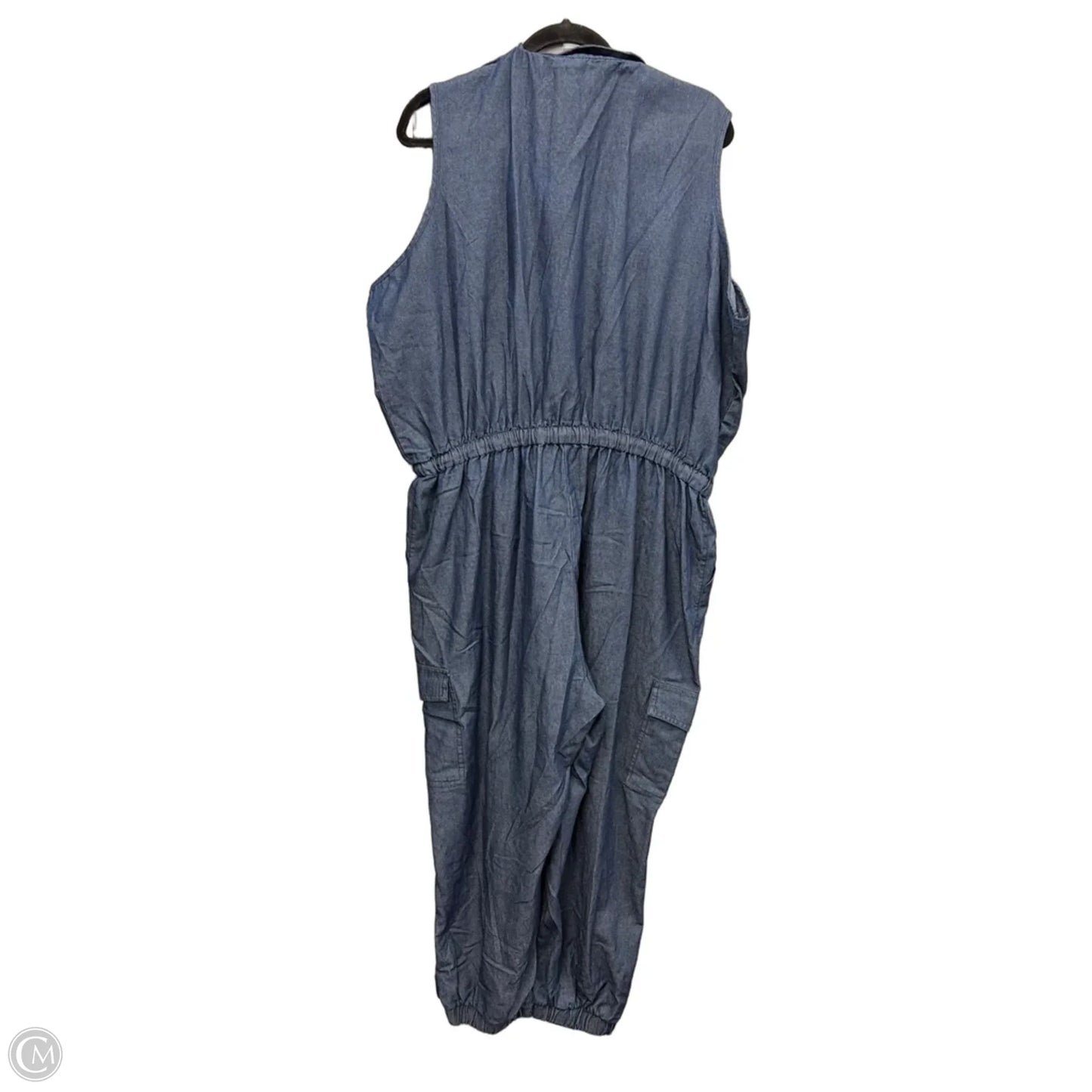 Jumpsuit By Clothes Mentor In Blue Denim, Size: 3x
