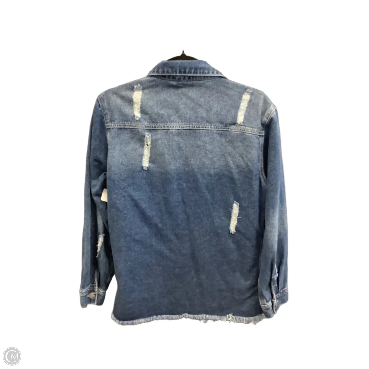 Jacket Shirt By Dokotoo In Blue Denim, Size: L