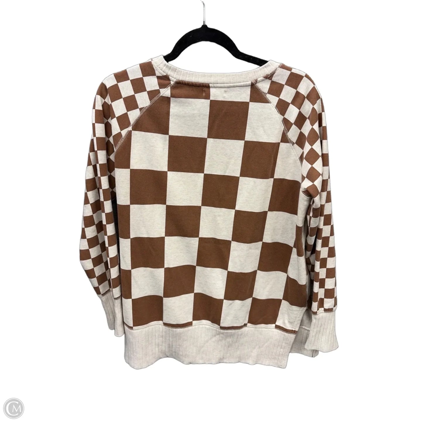 Sweatshirt Crewneck By Maurices In Brown & Tan, Size: M