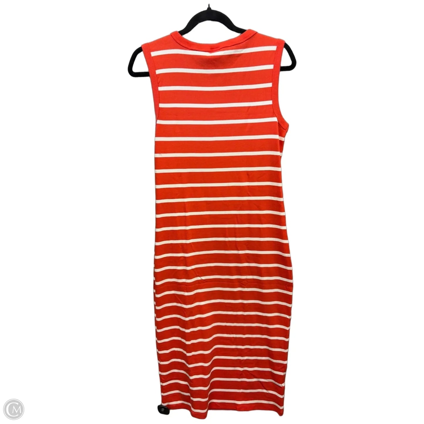 Dress Casual Maxi By Serra In Orange & White, Size: L