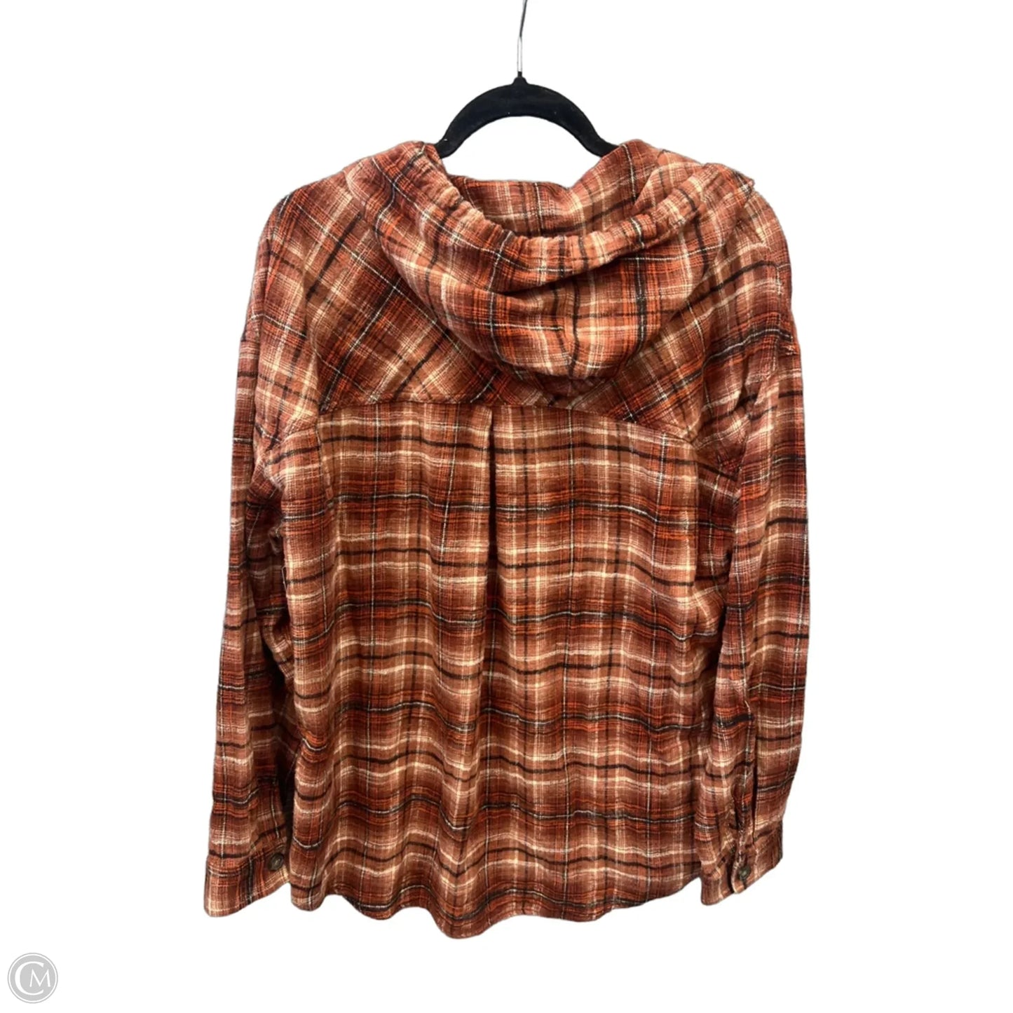 Top Long Sleeve By Maurices In Plaid Pattern, Size: Xl