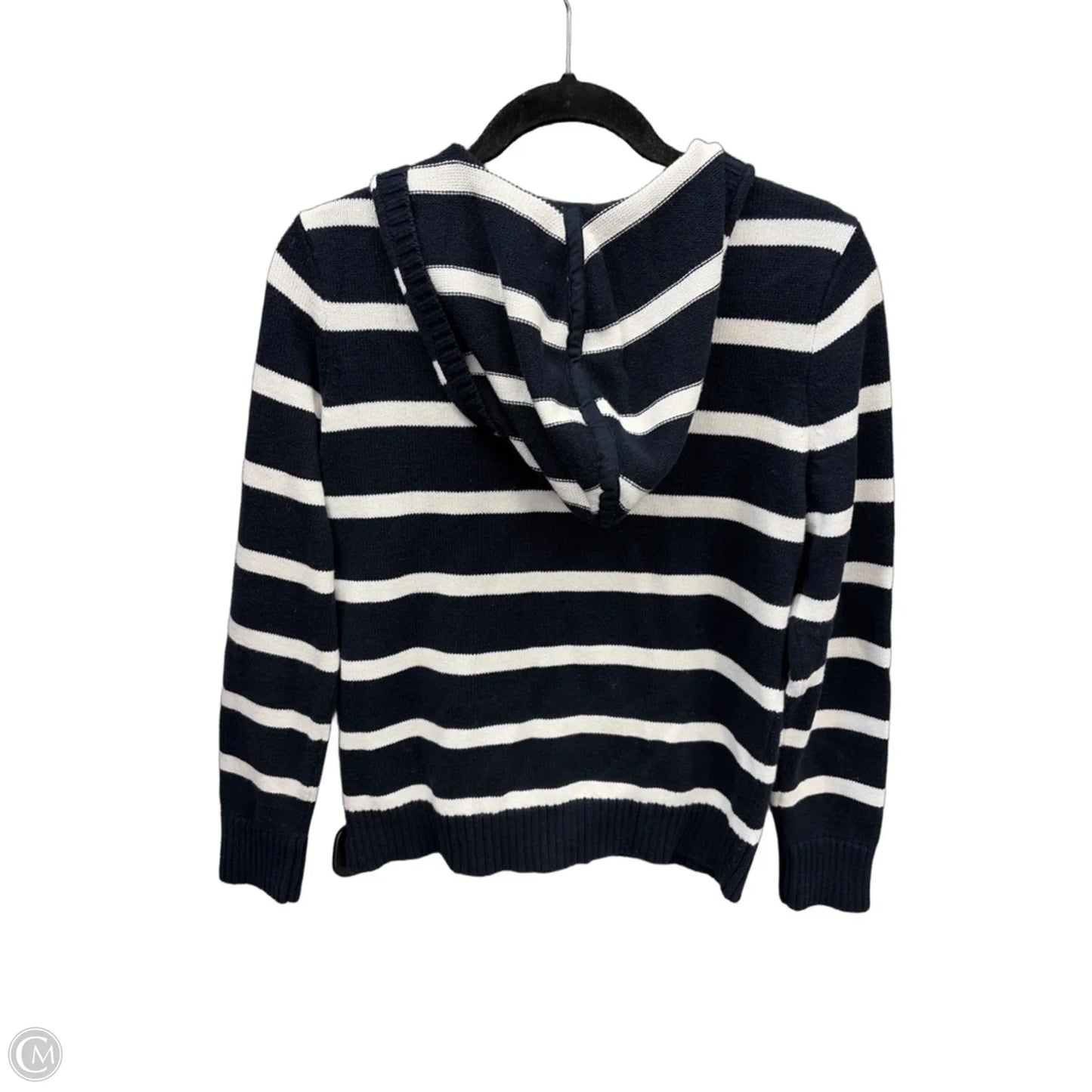 Sweatshirt Hoodie By Chaps In Striped Pattern, Size: M