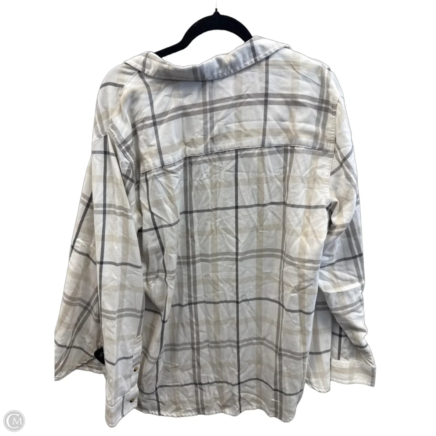 Top Long Sleeve By Jachs Girlfirend In Plaid Pattern, Size: Xl