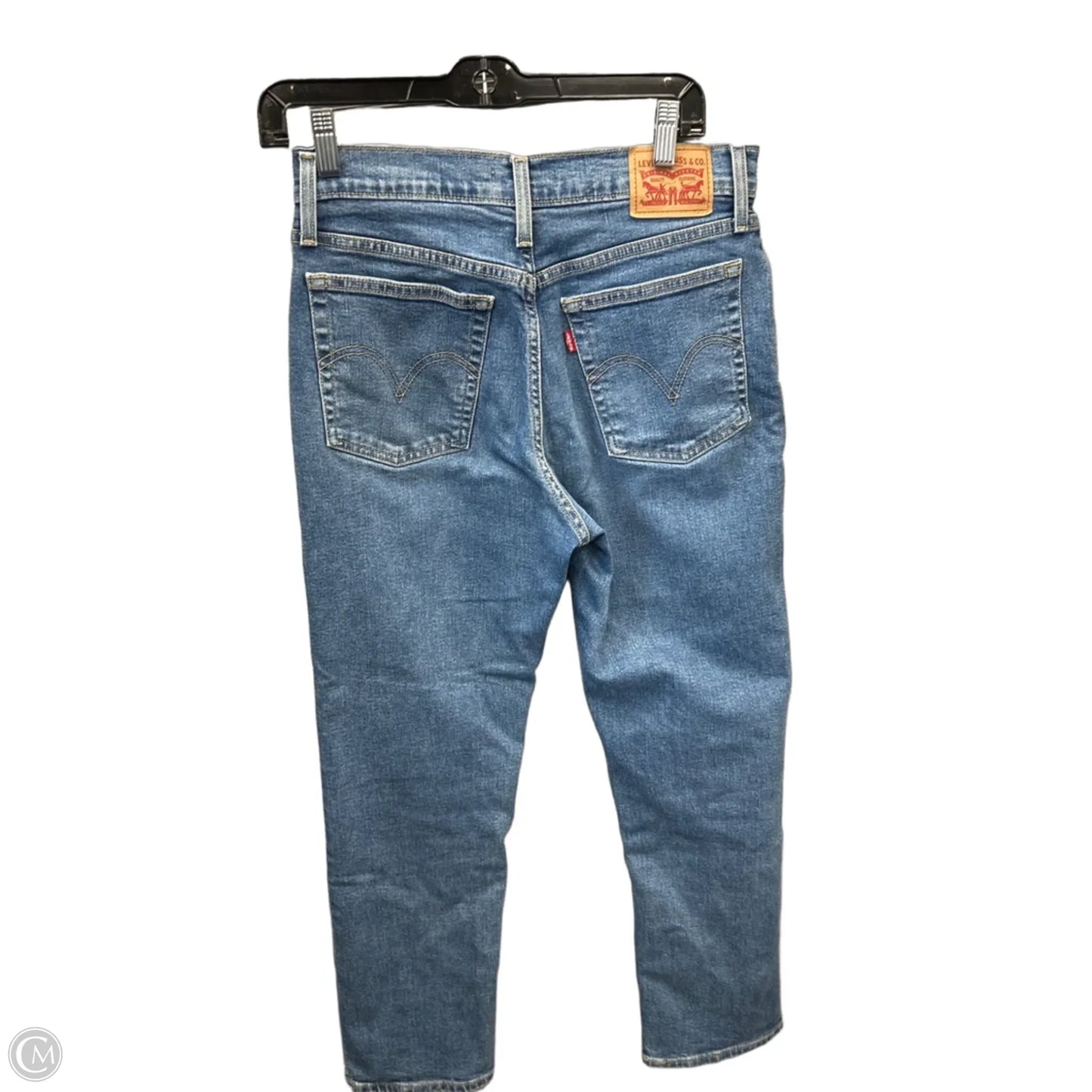 Jeans Straight By Levis In Blue Denim, Size: 8