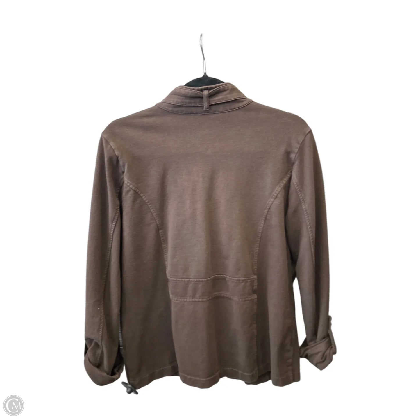 Jacket Shirt By Christopher And Banks In Brown, Size: M