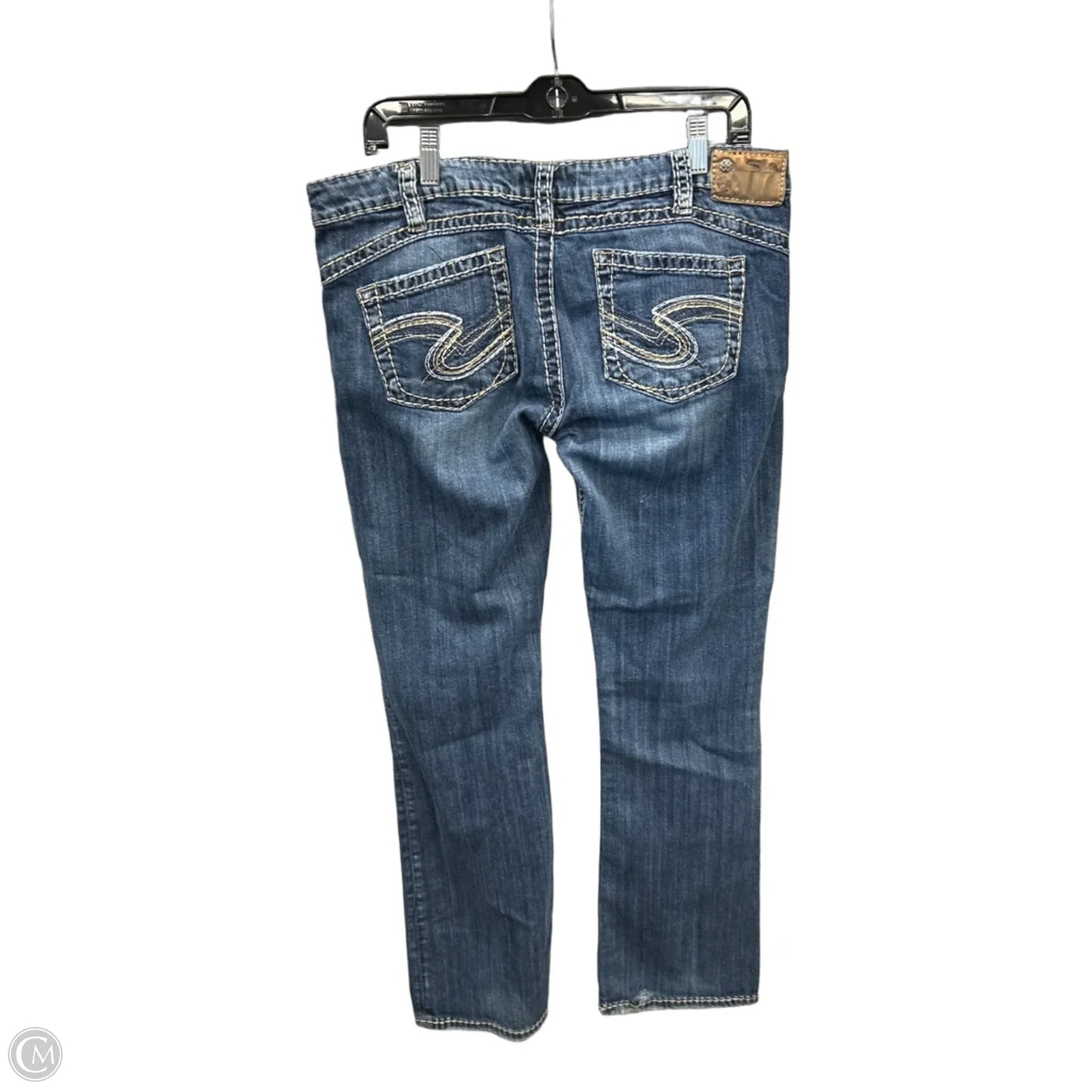 Jeans Boot Cut By Silver In Blue Denim, Size: 16