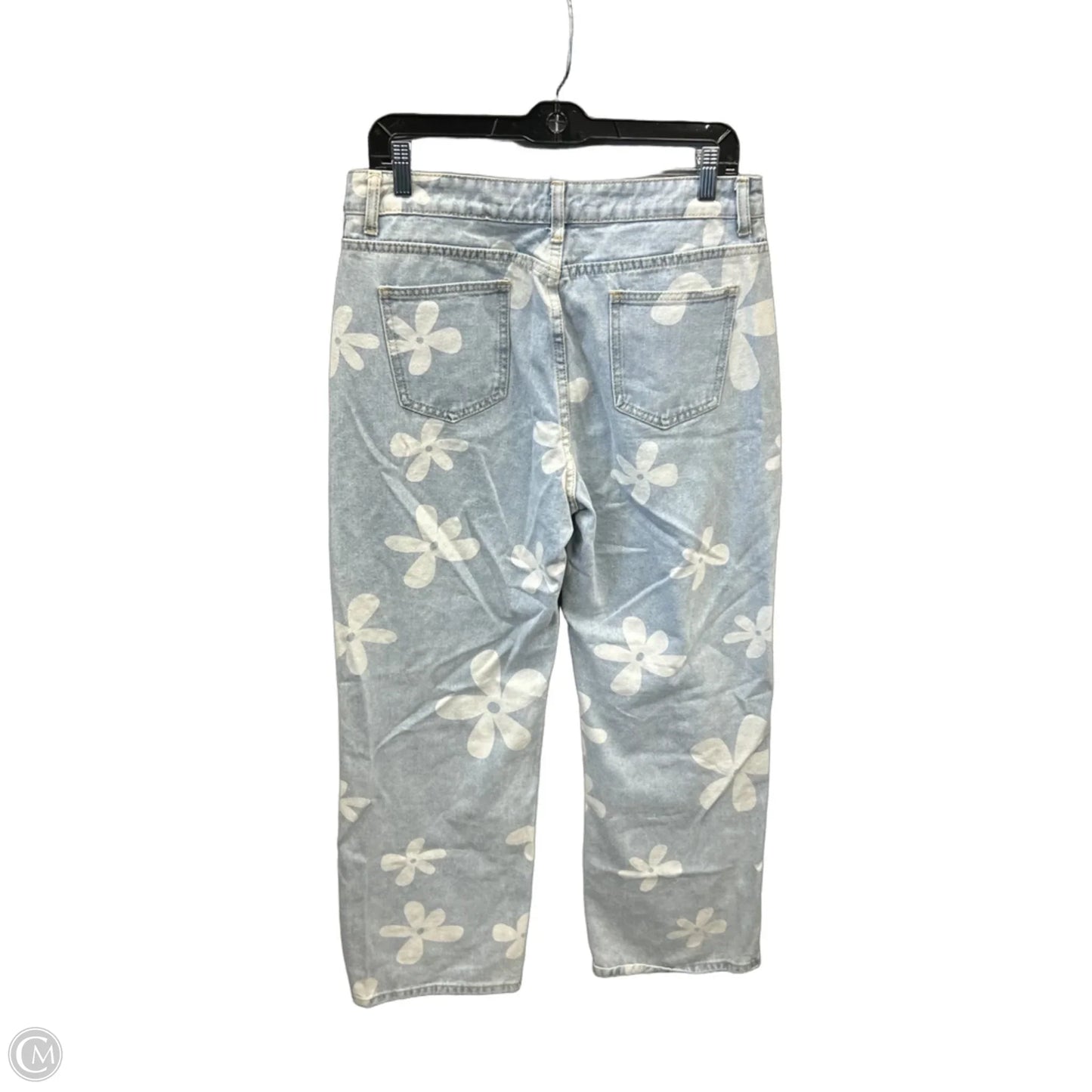Jeans Wide Leg By Shein In Blue Denim, Size: 12