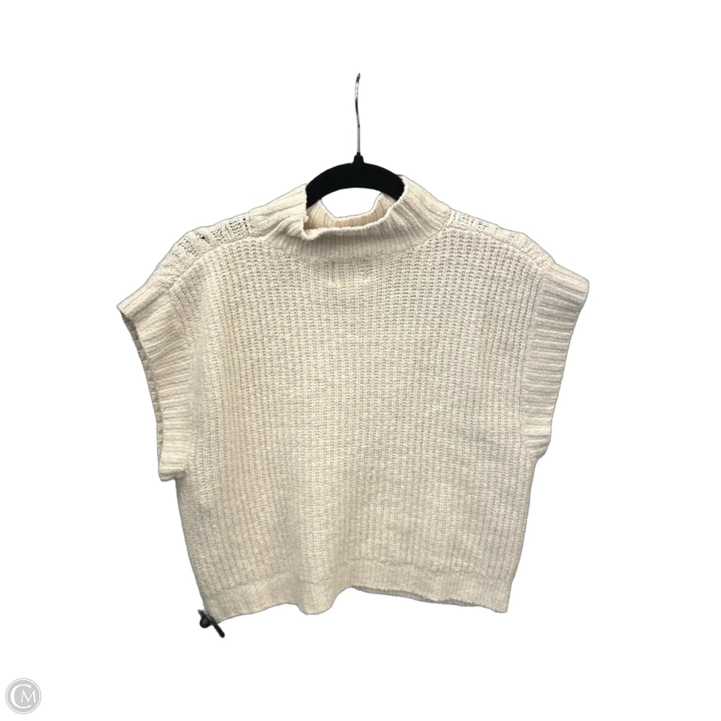 Sweater Short Sleeve By Pink Rose In Cream, Size: M