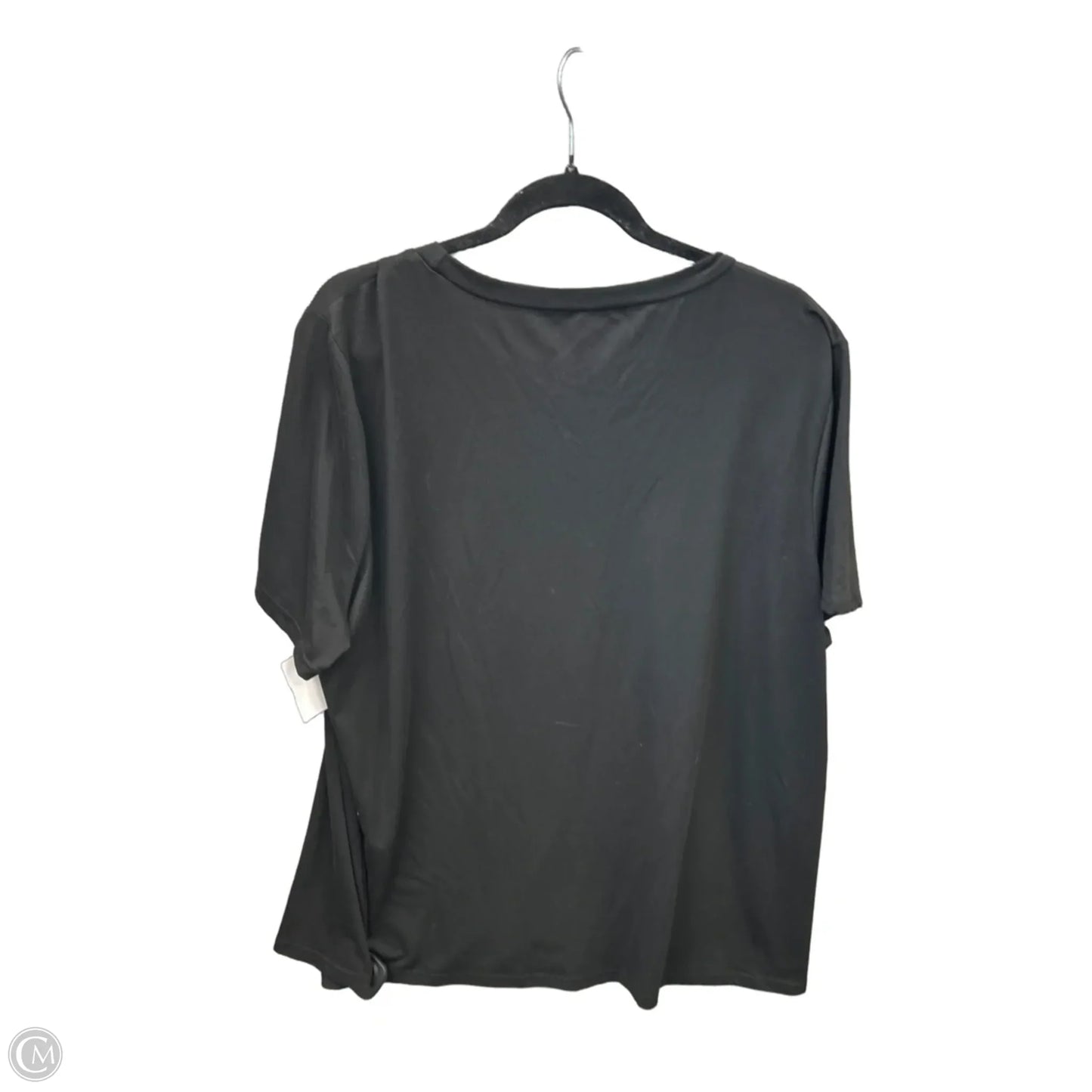 Top Short Sleeve By Clothes Mentor In Black, Size: 3x