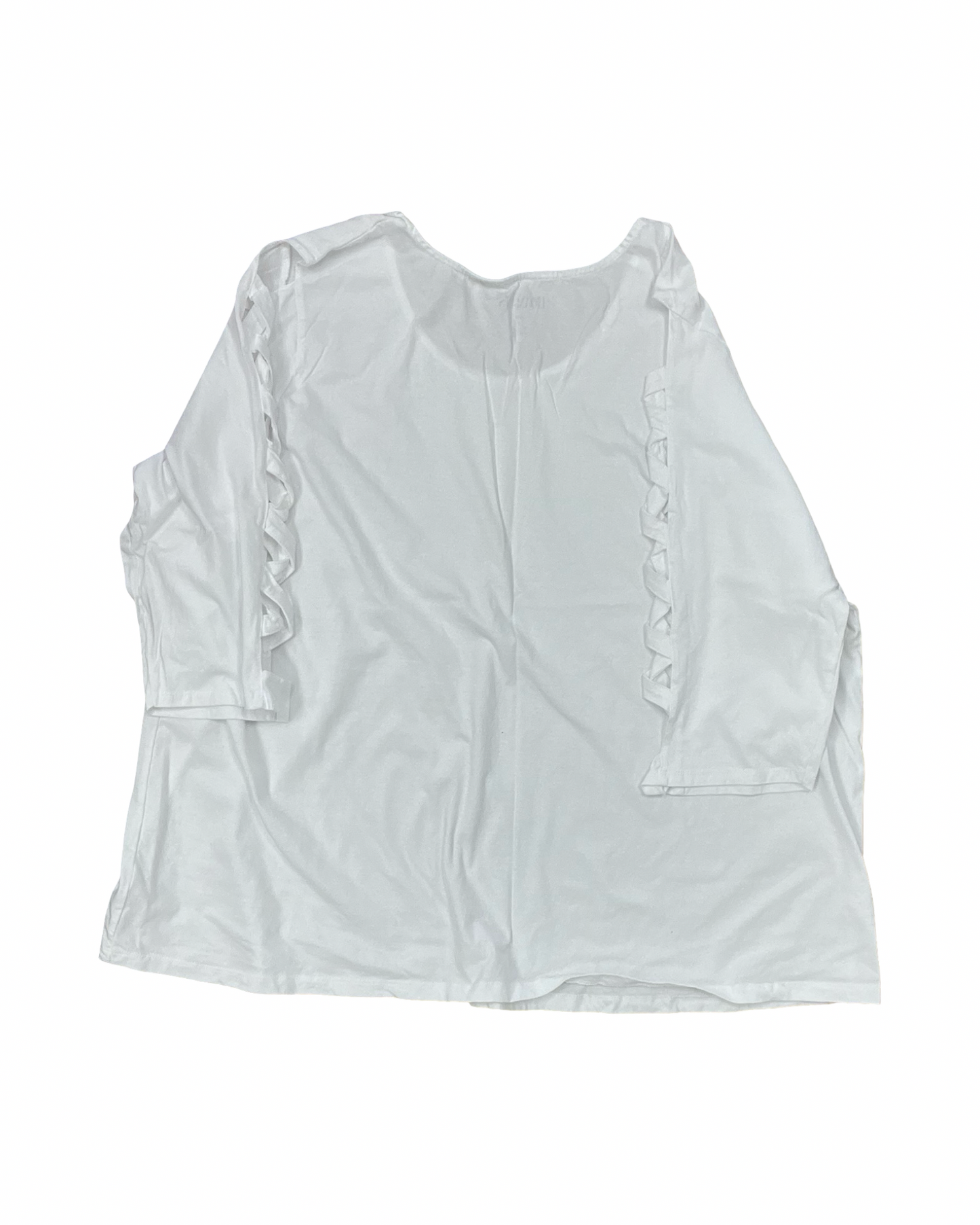 Top 3/4 Sleeve By Romans In White, Size:2X