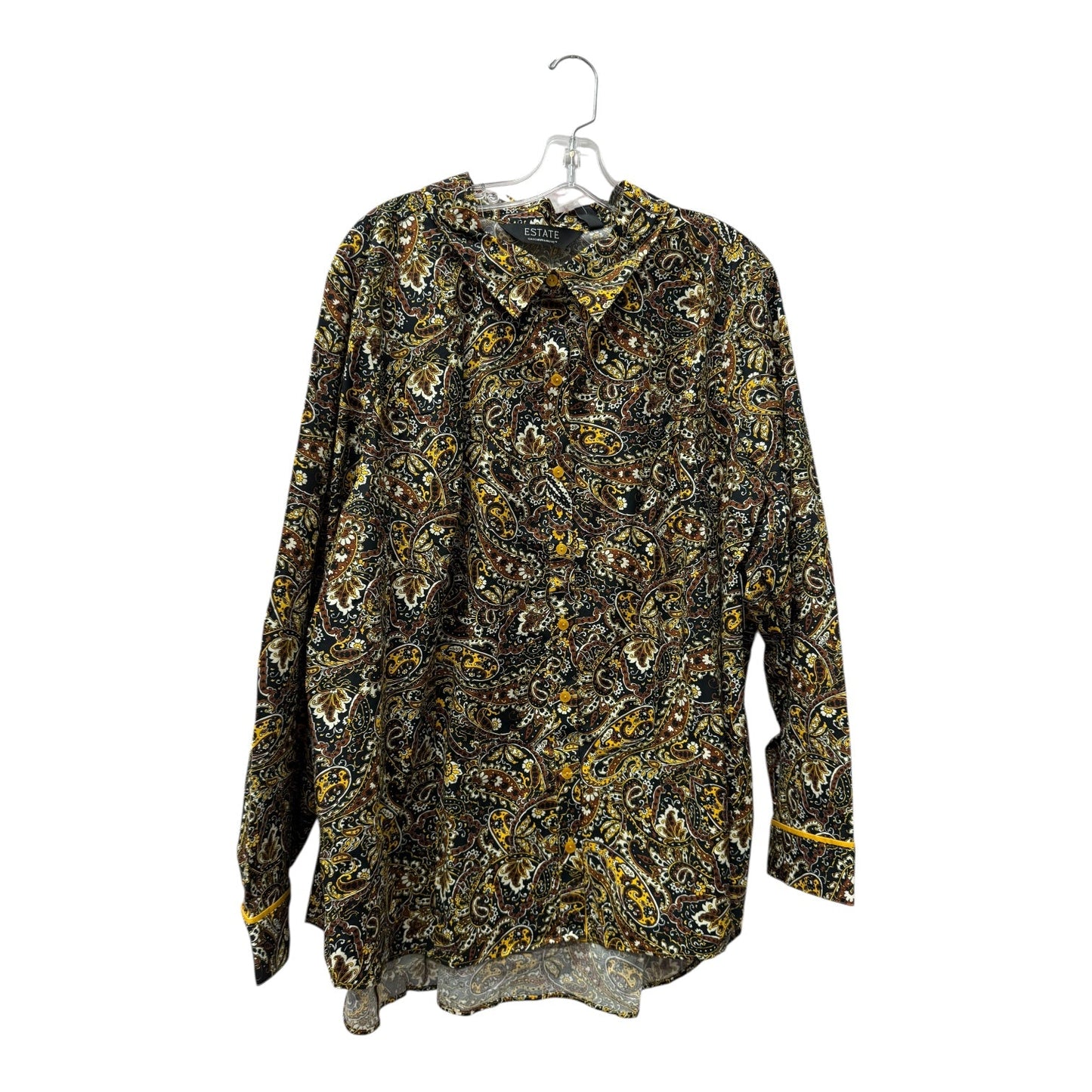 Top Ls By Isaac Mizrahi Live Qvc In Black & Yellow, Size:3X